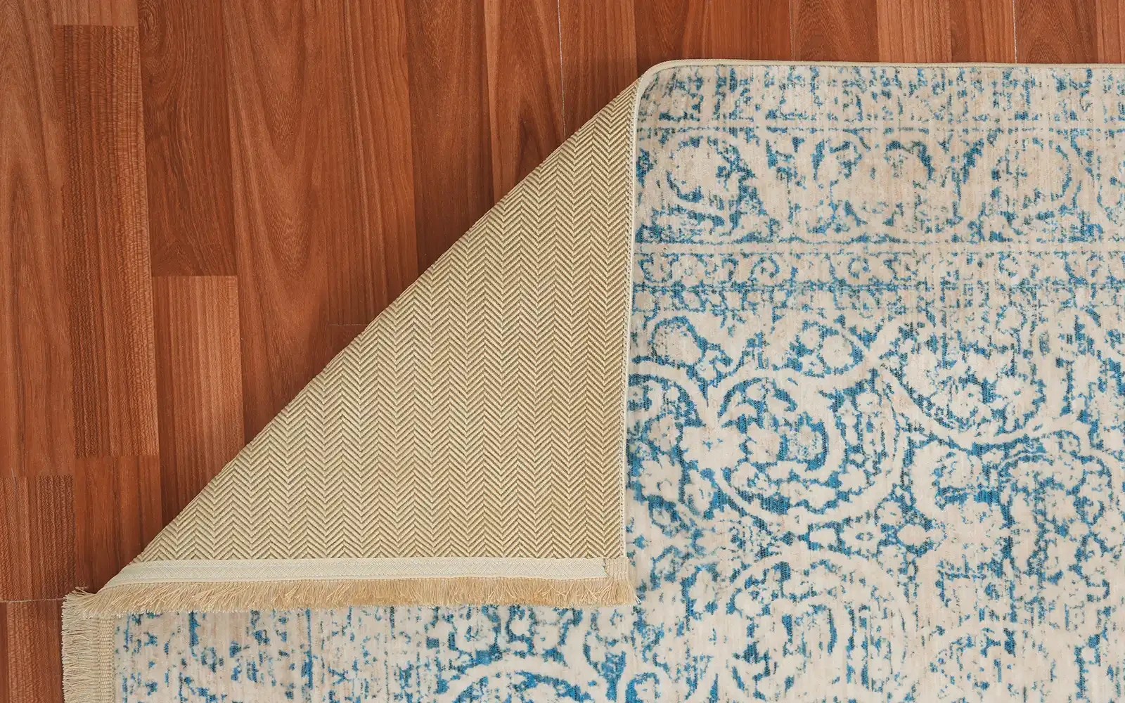 Melis Premium Digital Carpet - ( 120 X 180 ) cm Beige & Blue
