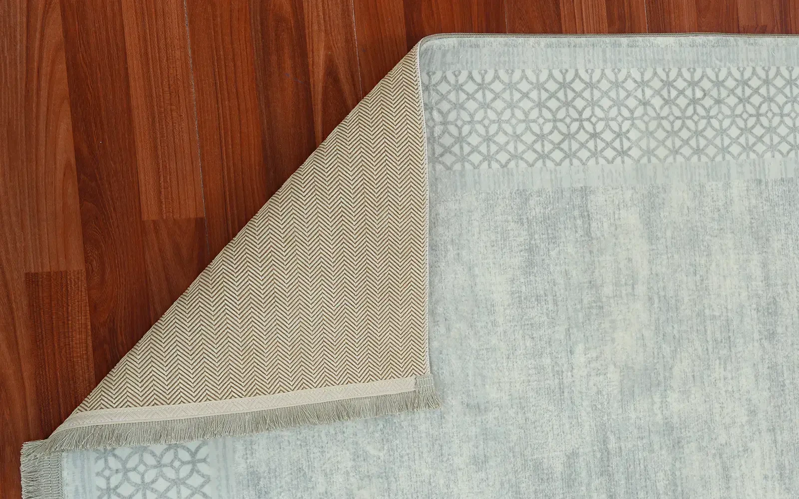 Melis Premium Digital Carpet - ( 160 X 230 ) cm White & Grey