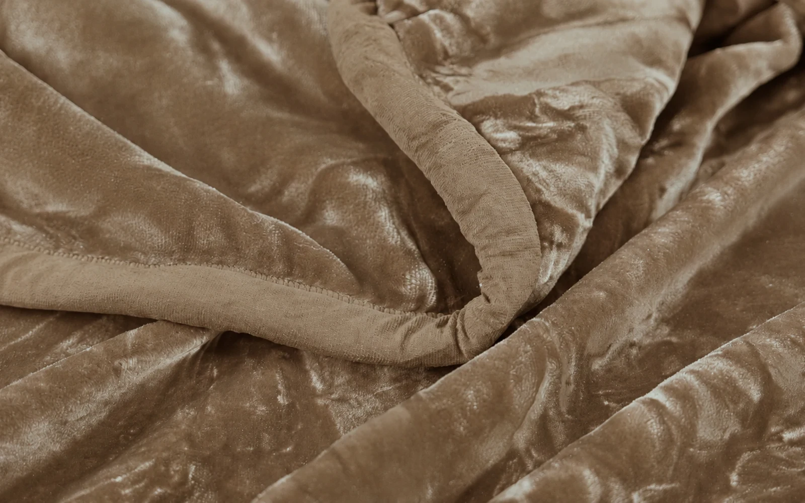 Al Saad Home Flannel Plain Blanket 2 ply - Single D.Beige