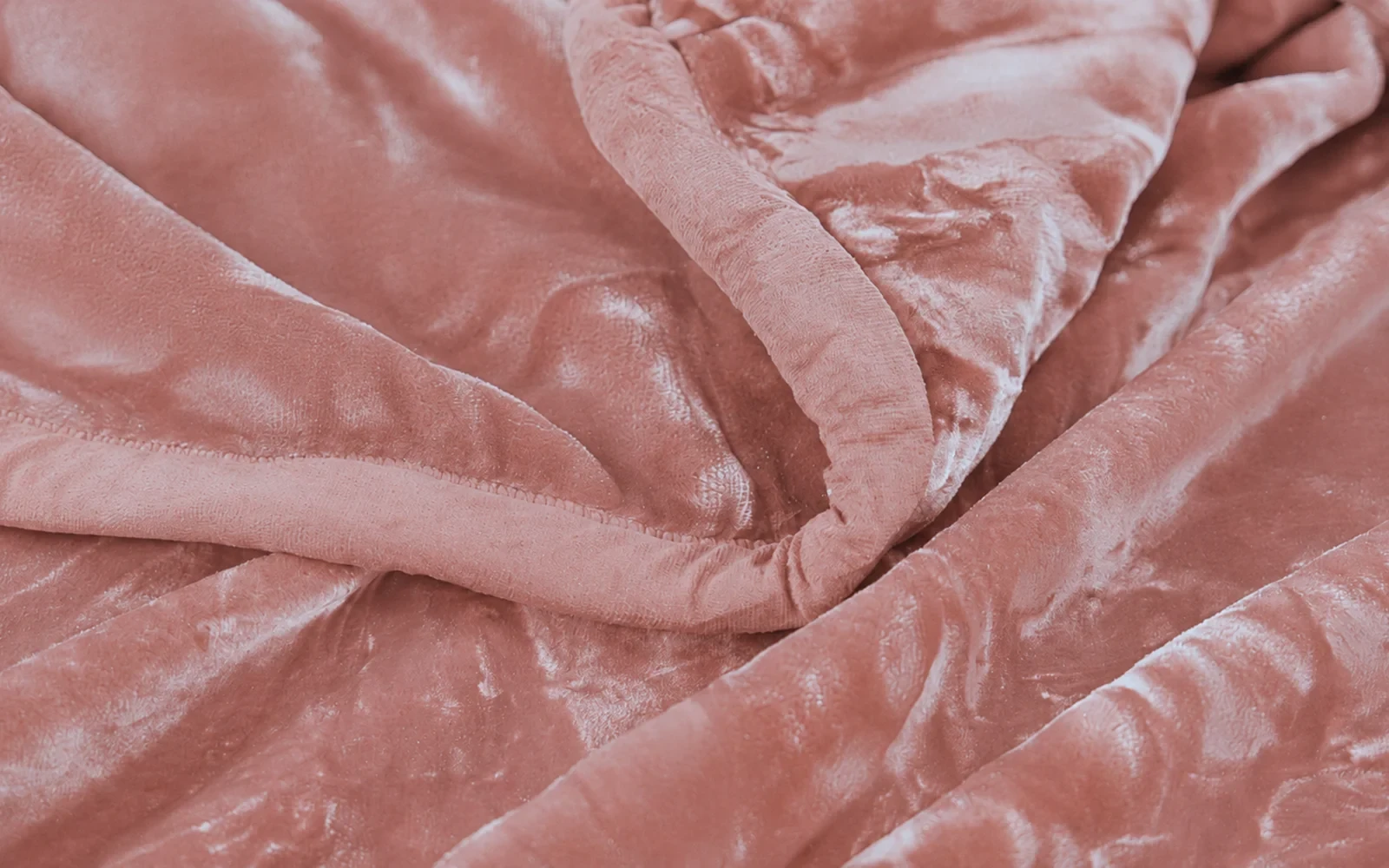 Al Saad Home Flannel Plain Blanket 2 ply - King Pink