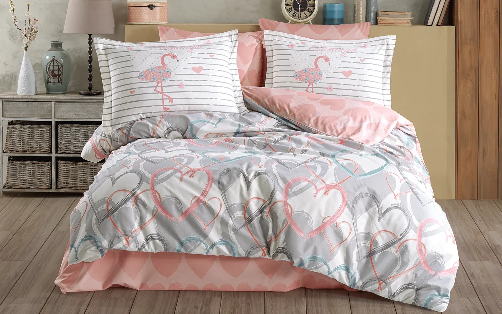 Al Saad Home Turkey Cotton Printed Comforter Bedding Set 4 PCS - Single Multi Color