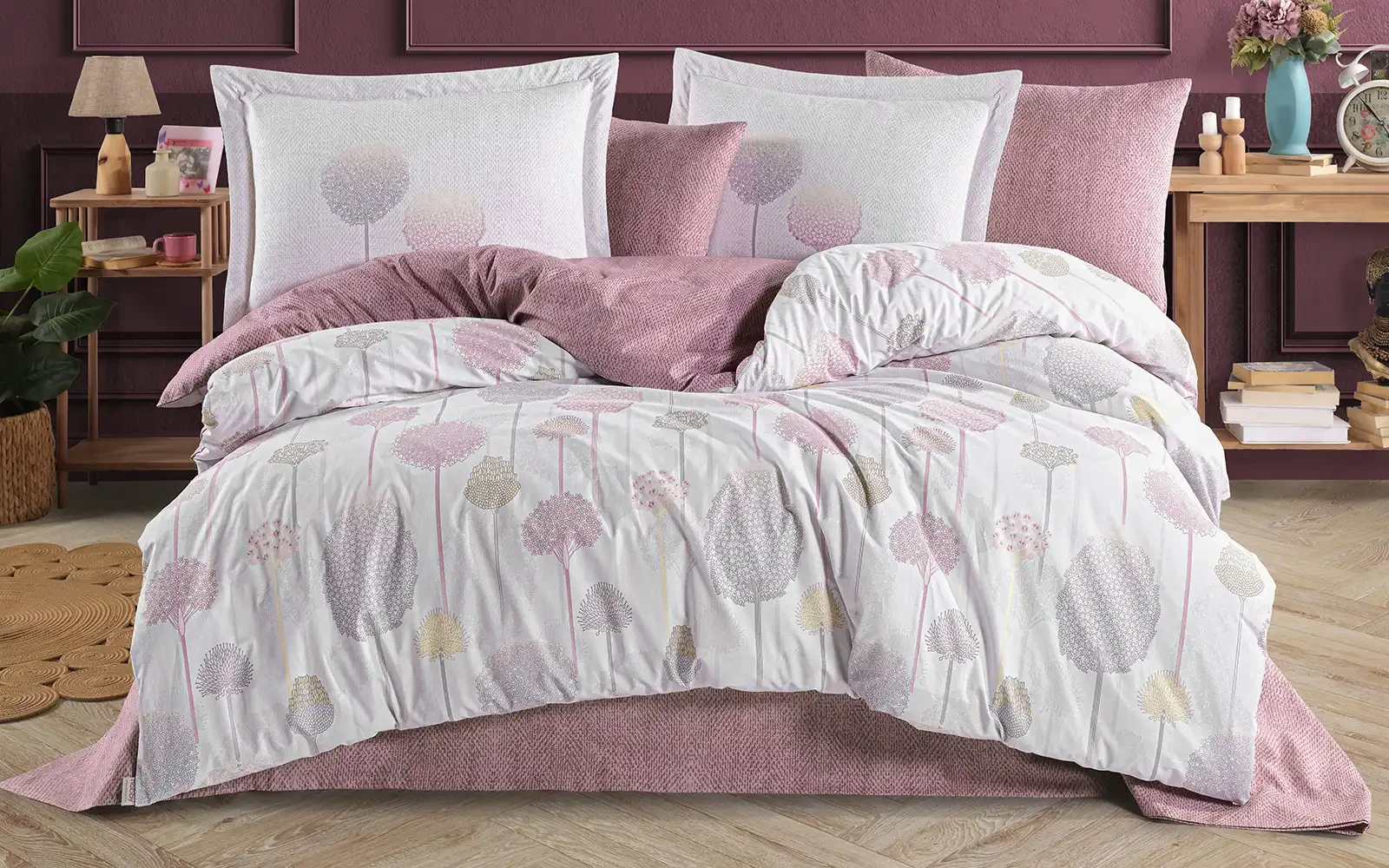 Al Saad Home Turkey Cotton Printed Comforter Bedding Set 6 PCS - King Multi Color