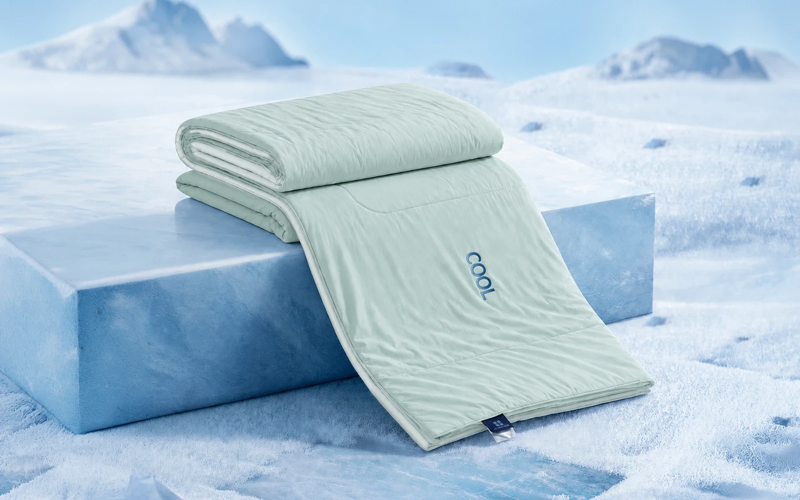 Al Saad Home Cooling Double Face Comforter Box 1 PC - Single L.Green & White