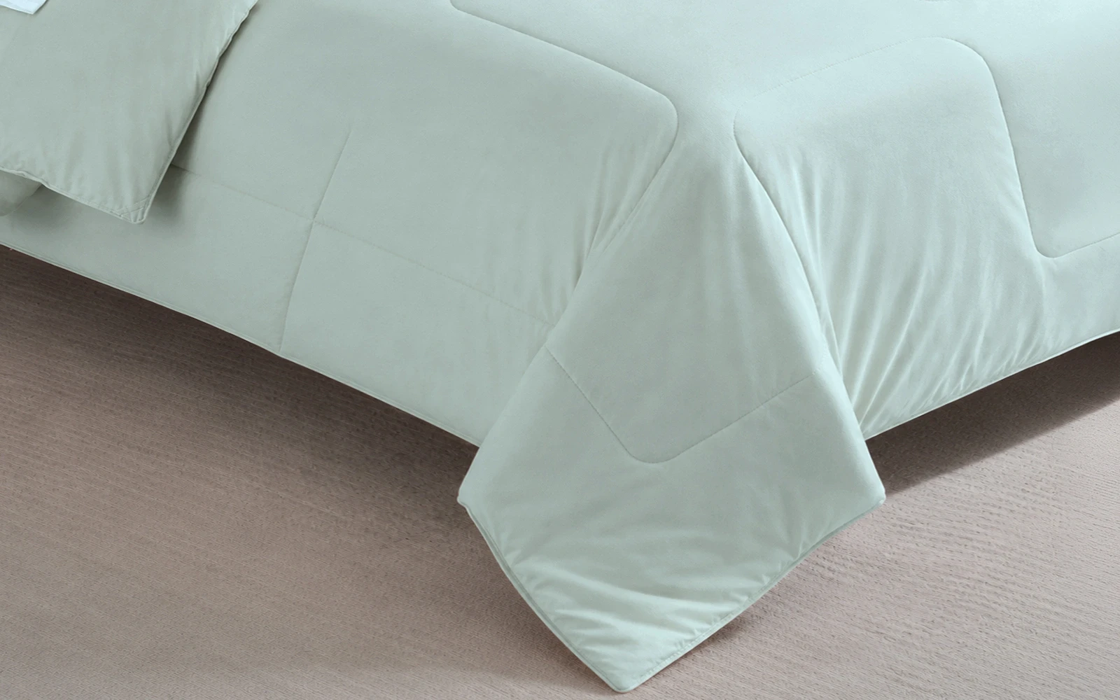 Al Saad Home Cooling Double Face Comforter Box 1 PC - Single L.Green & White