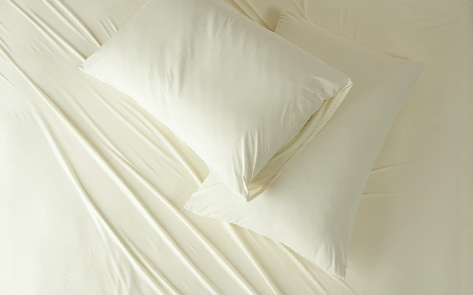 Al Saad Home Cooling Plain Bedsheet Set 3 PCS - King Cream