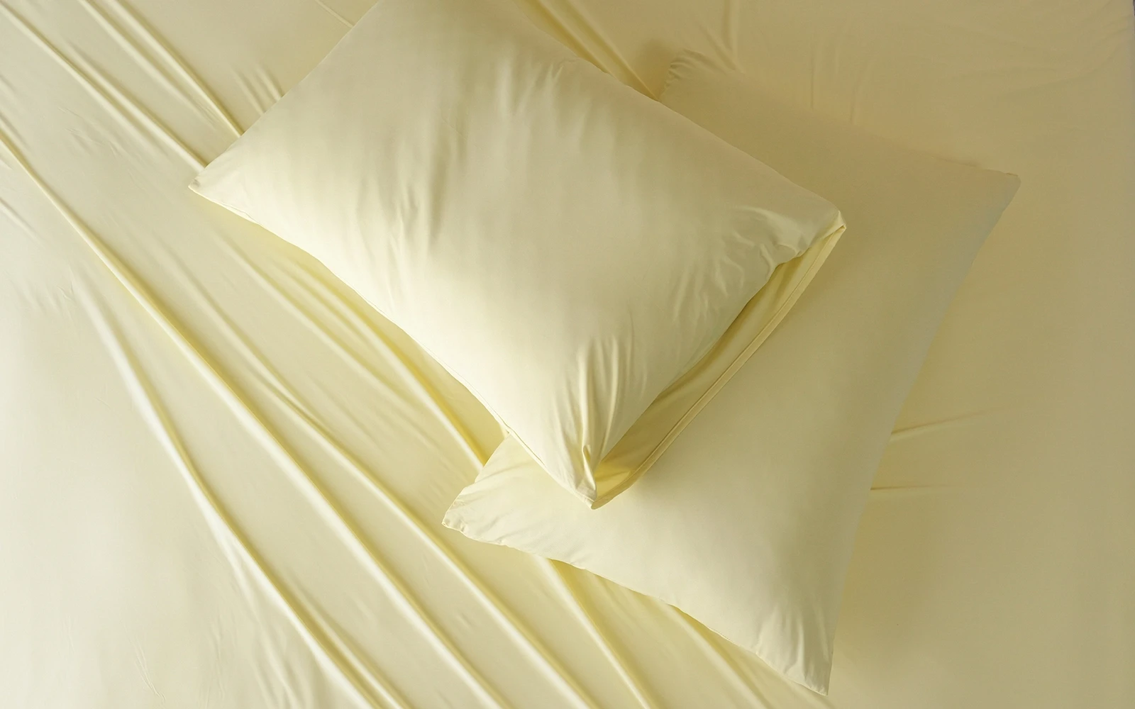 Al Saad Home Cooling Plain Bedsheet Set 3 PCS - Queen Yellow