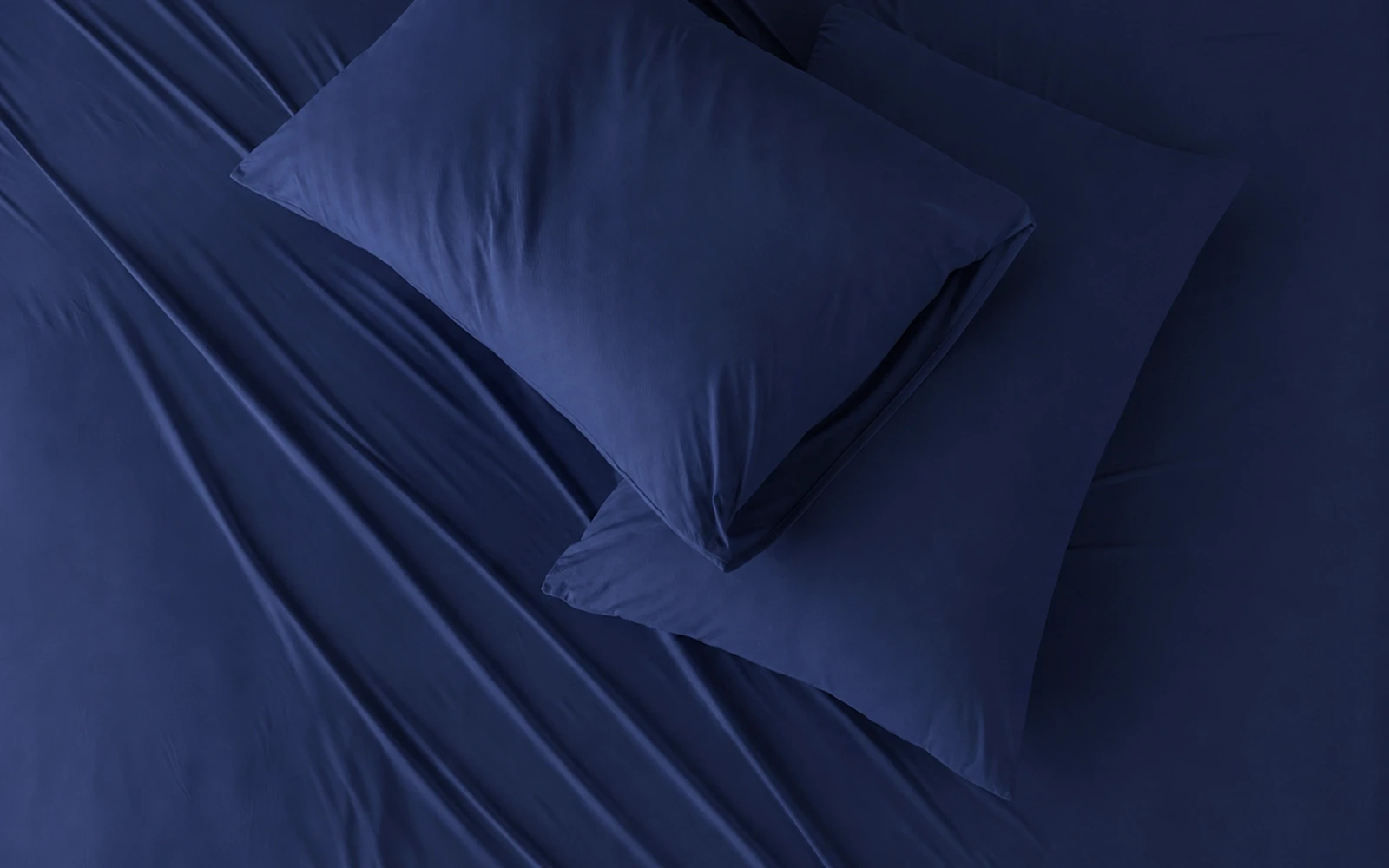 Al Saad Home Cooling Plain Bedsheet Set 3 PCS - Queen Navy