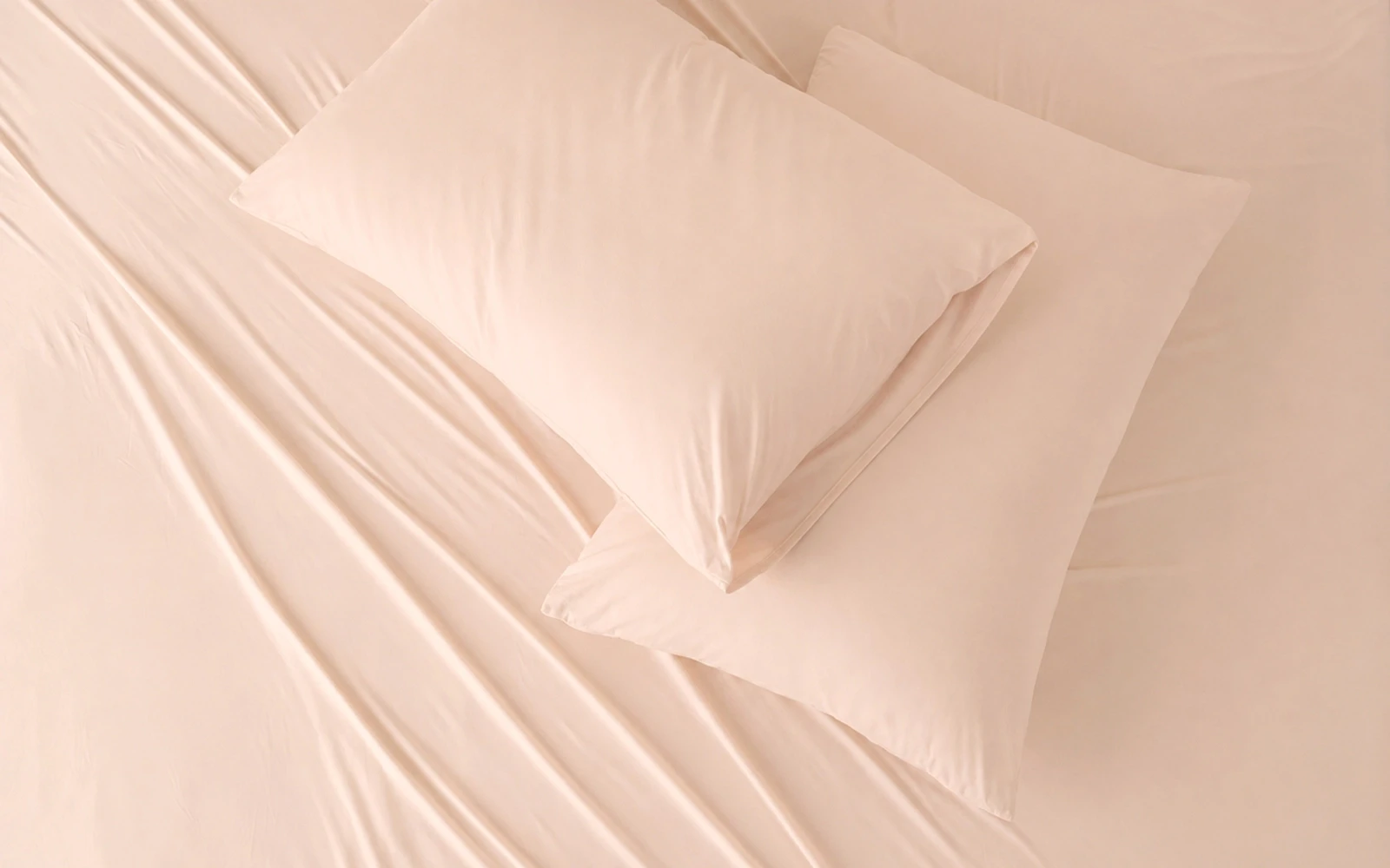 Al Saad Home Cooling Plain Bedsheet Set 3 PCS - Queen Peach