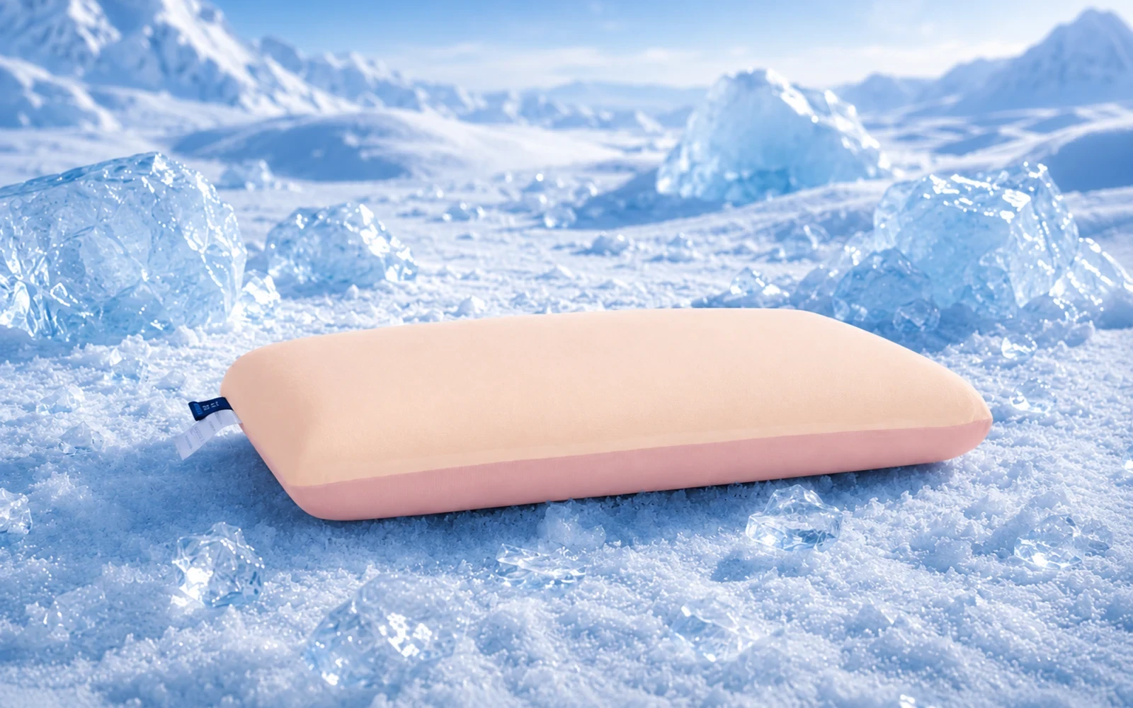 AL Saad Home Cooling Memory Foam Pillow - Pink & Peach