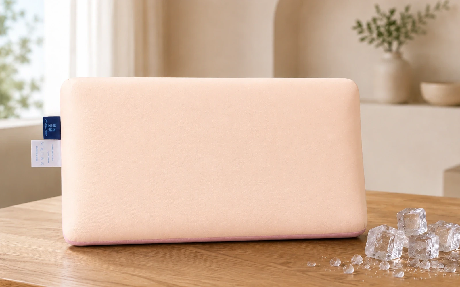 AL Saad Home Cooling Memory Foam Pillow - Pink & Peach