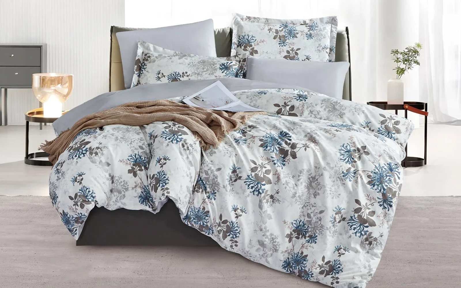 Casa Printed Duvet Cover Bedding Set Without Filling 4 PCS - King Multi Color