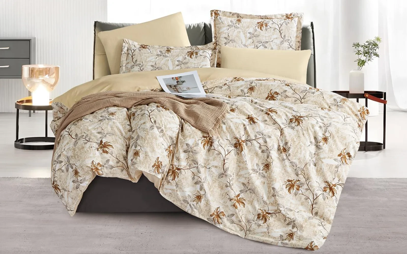 Casa Printed Duvet Cover Bedding Set Without Filling 4 PCS - King Multi Color