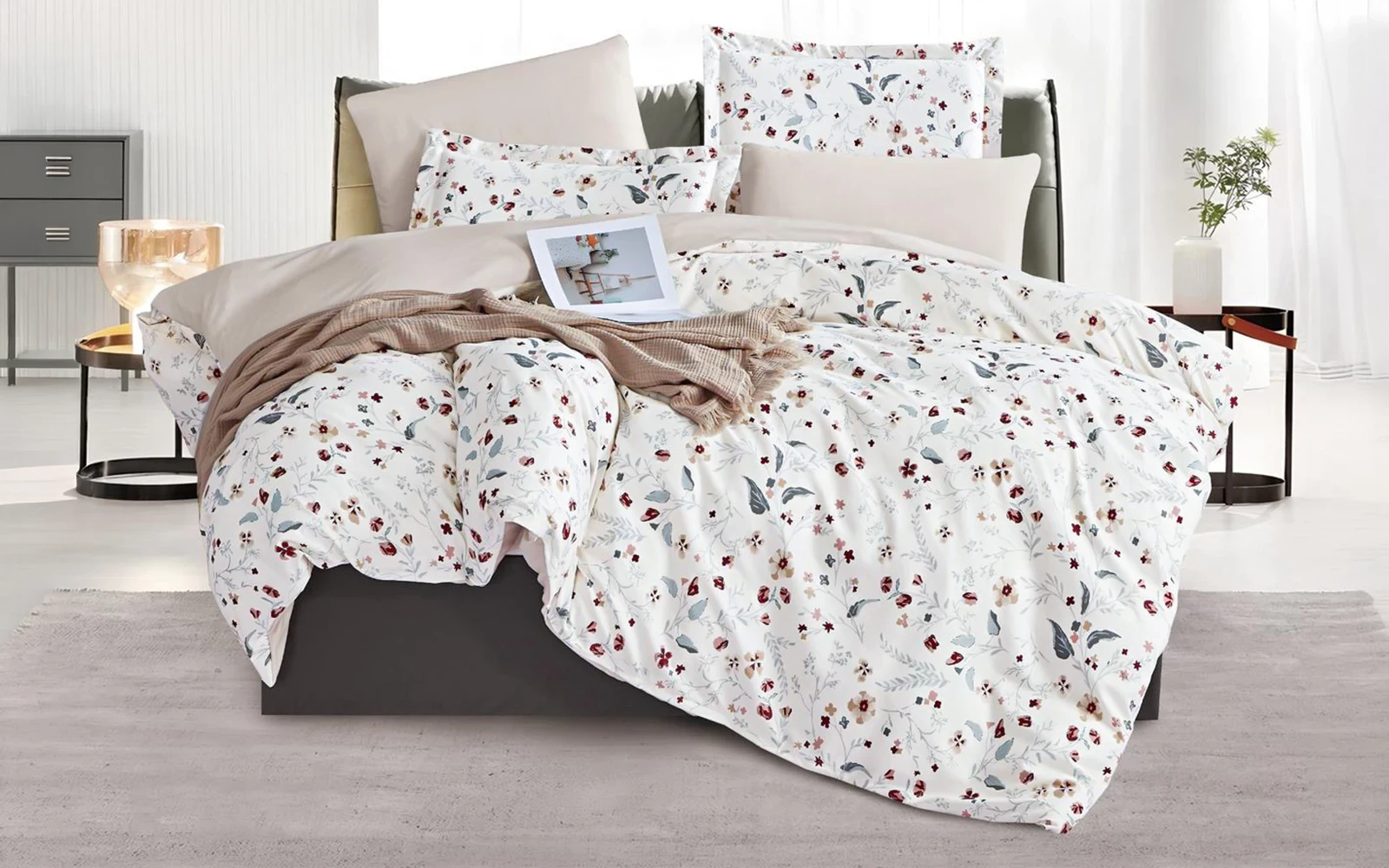 Casa Printed Duvet Cover Bedding Set Without Filling 4 PCS - King Multi Color