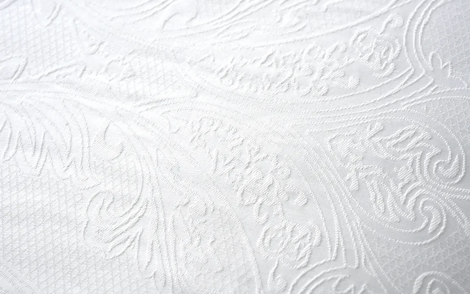 Mustang Jacquard Lace Wedding Bedspread Set Box 6 PCS - King White 
