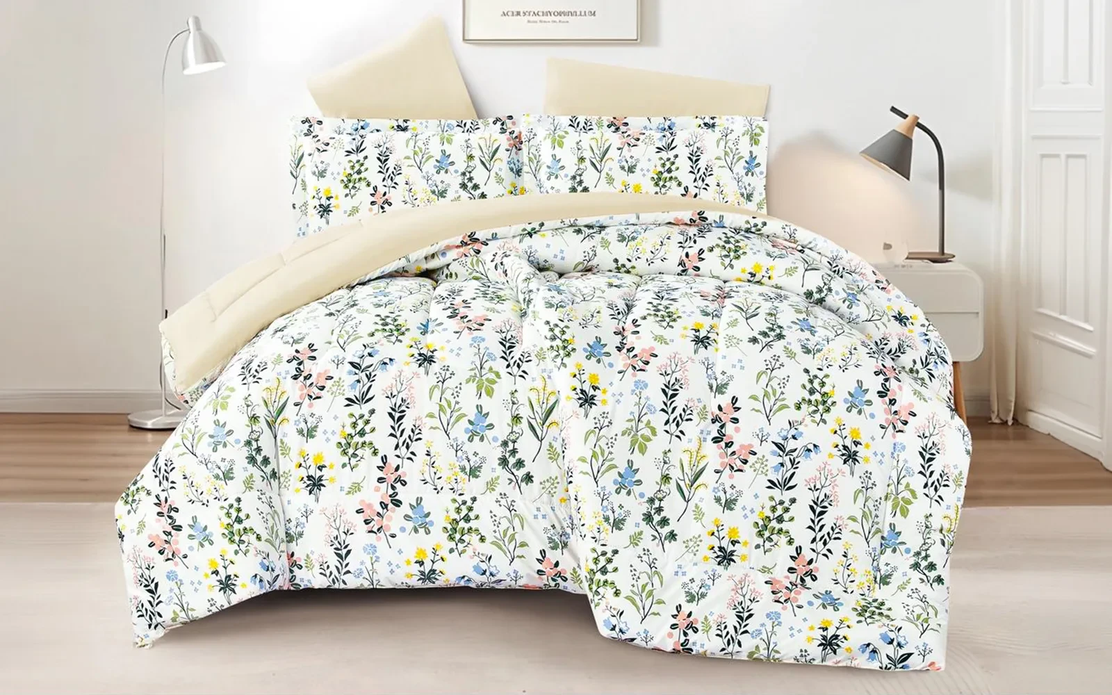 Casa Printed Comforter Bedding Set 6 PCS - King Multi Color