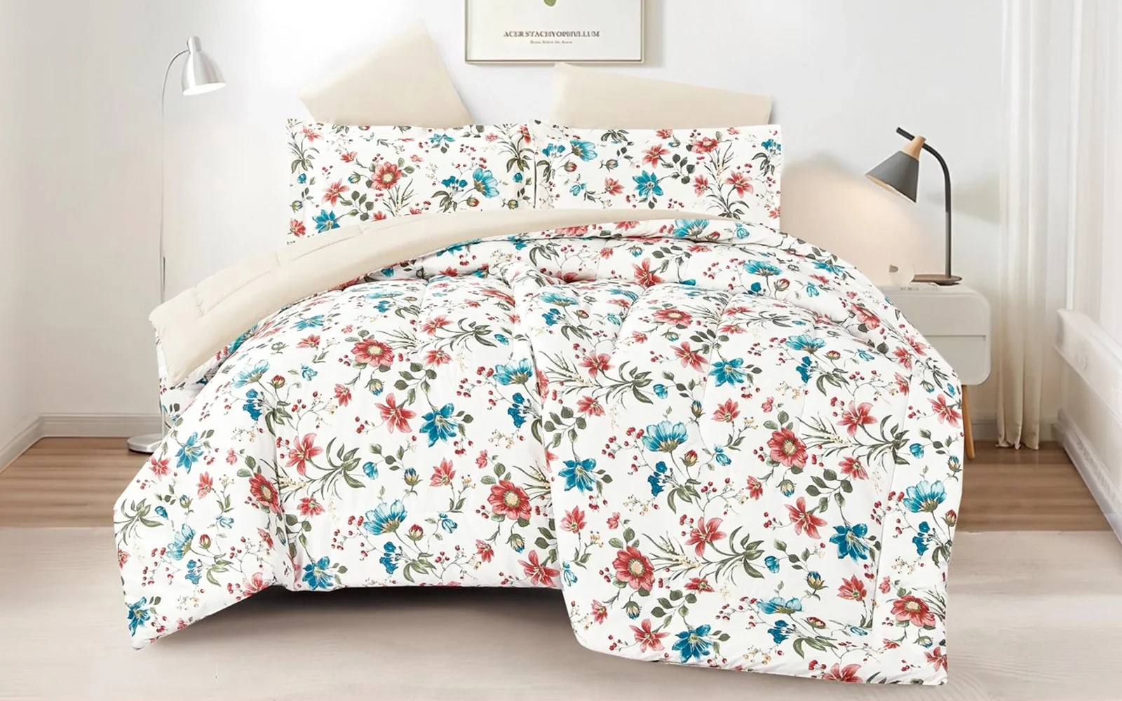Casa Printed Comforter Bedding Set 6 PCS - King Multi Color