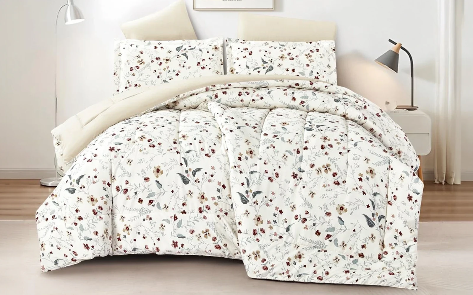 Casa Printed Comforter Bedding Set 4 PCS - Single Multi Color