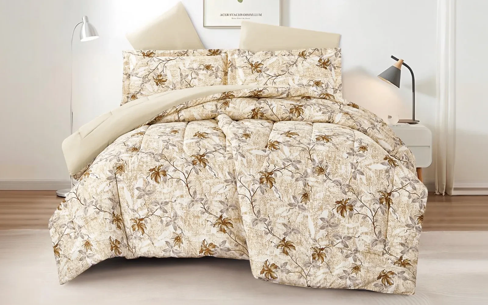 Casa Printed Comforter Bedding Set 4 PCS - Single Multi Color