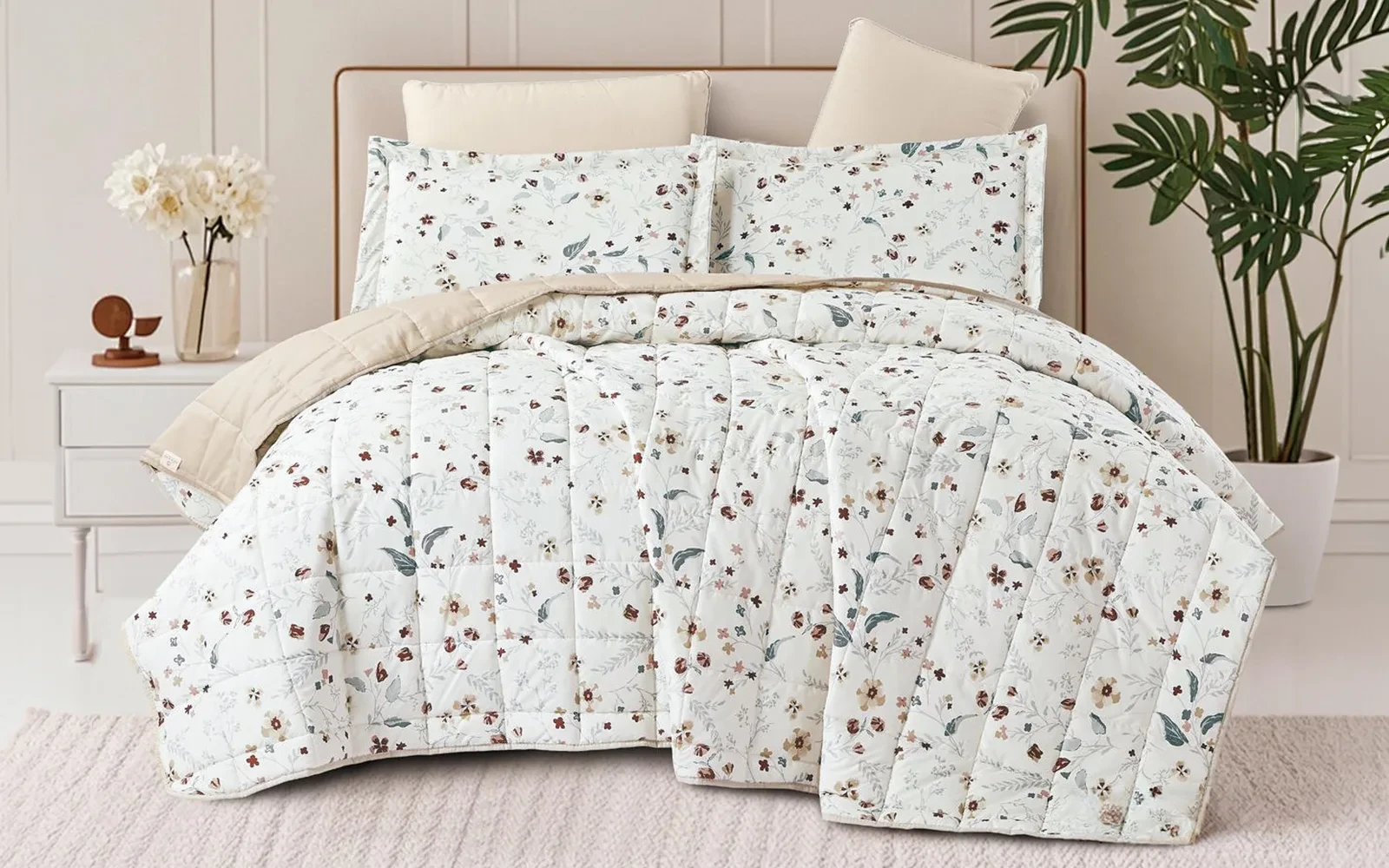 Casa Printed BedSpread Bedding Set 4 PCS - King Multi Color