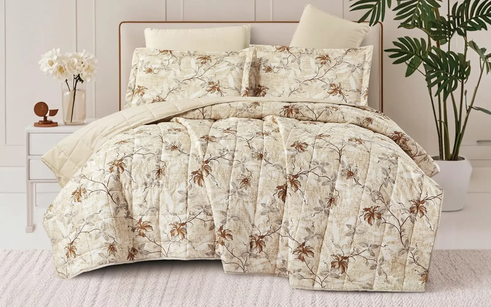 Casa Printed BedSpread Bedding Set 4 PCS - King Multi Color