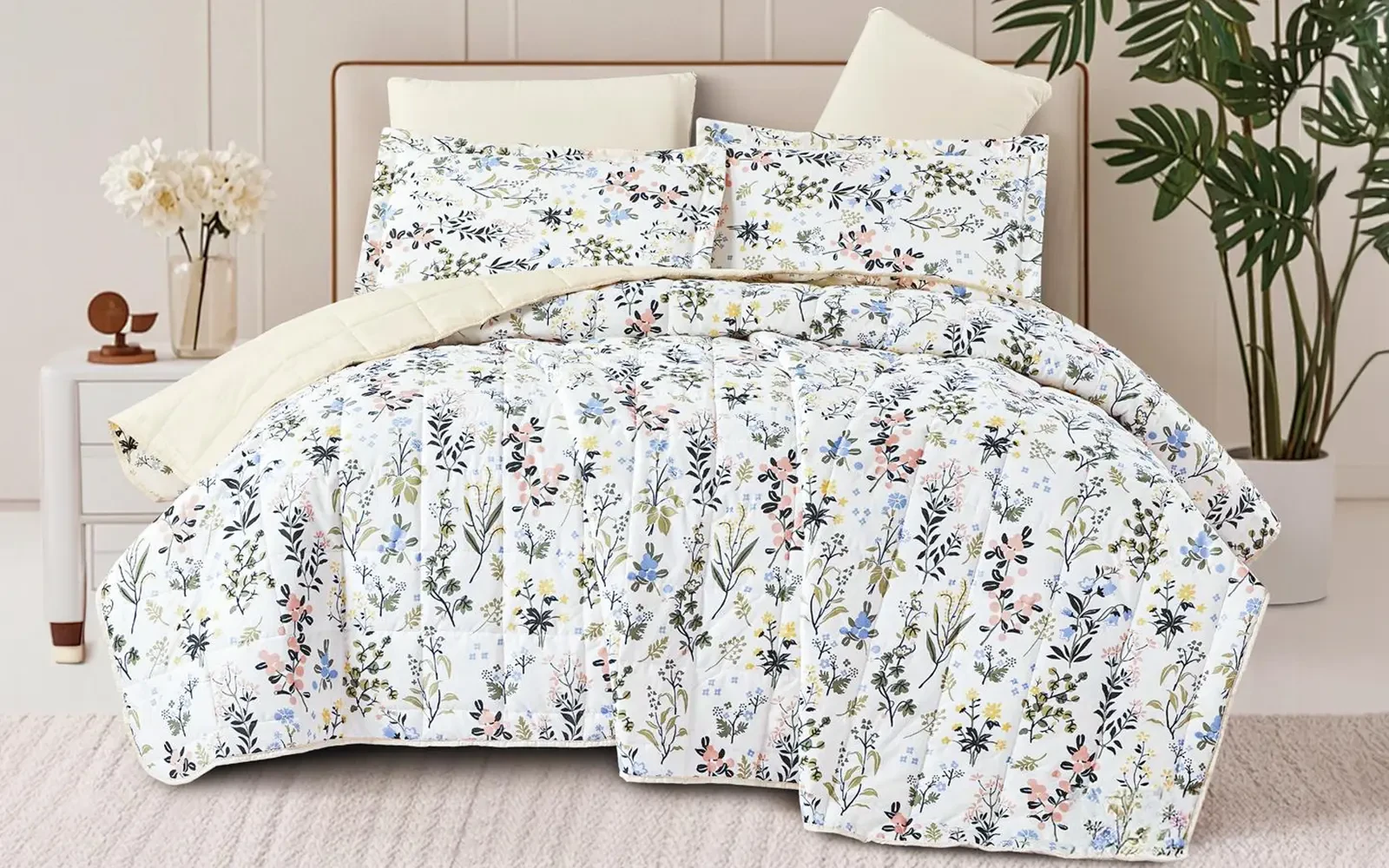 Casa Printed BedSpread Bedding Set 4 PCS - King Multi Color