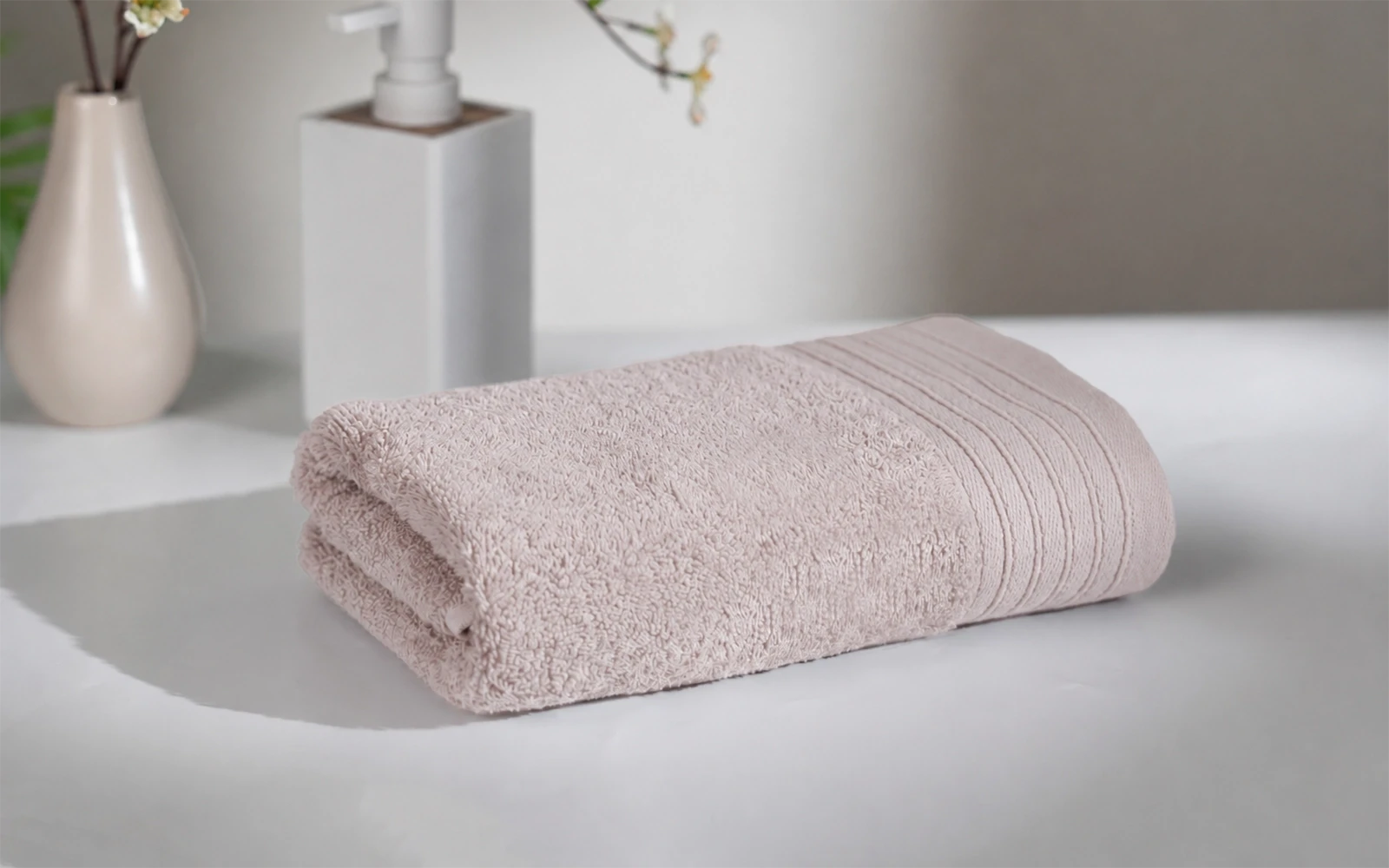 Al Saad Home Yasemen Cotton Towel 1 PC ( 50 x 100 ) - Beige