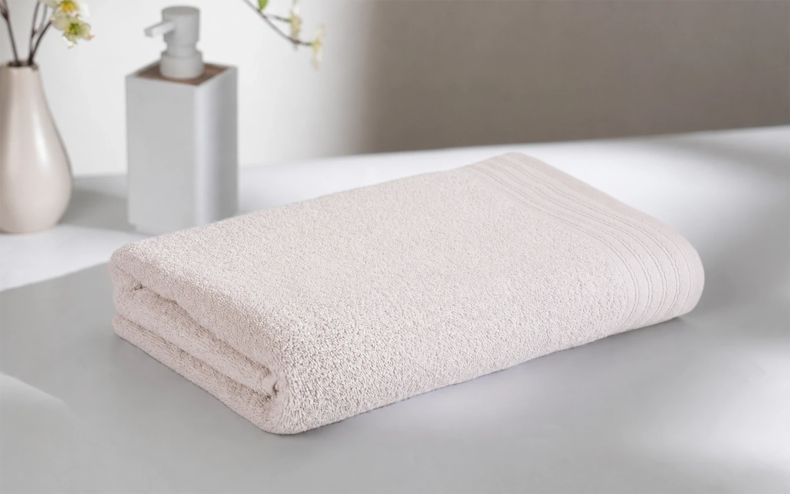 Al Saad Home Yasemen Cotton Towel 1 PC ( 70 x 140 ) - Off White