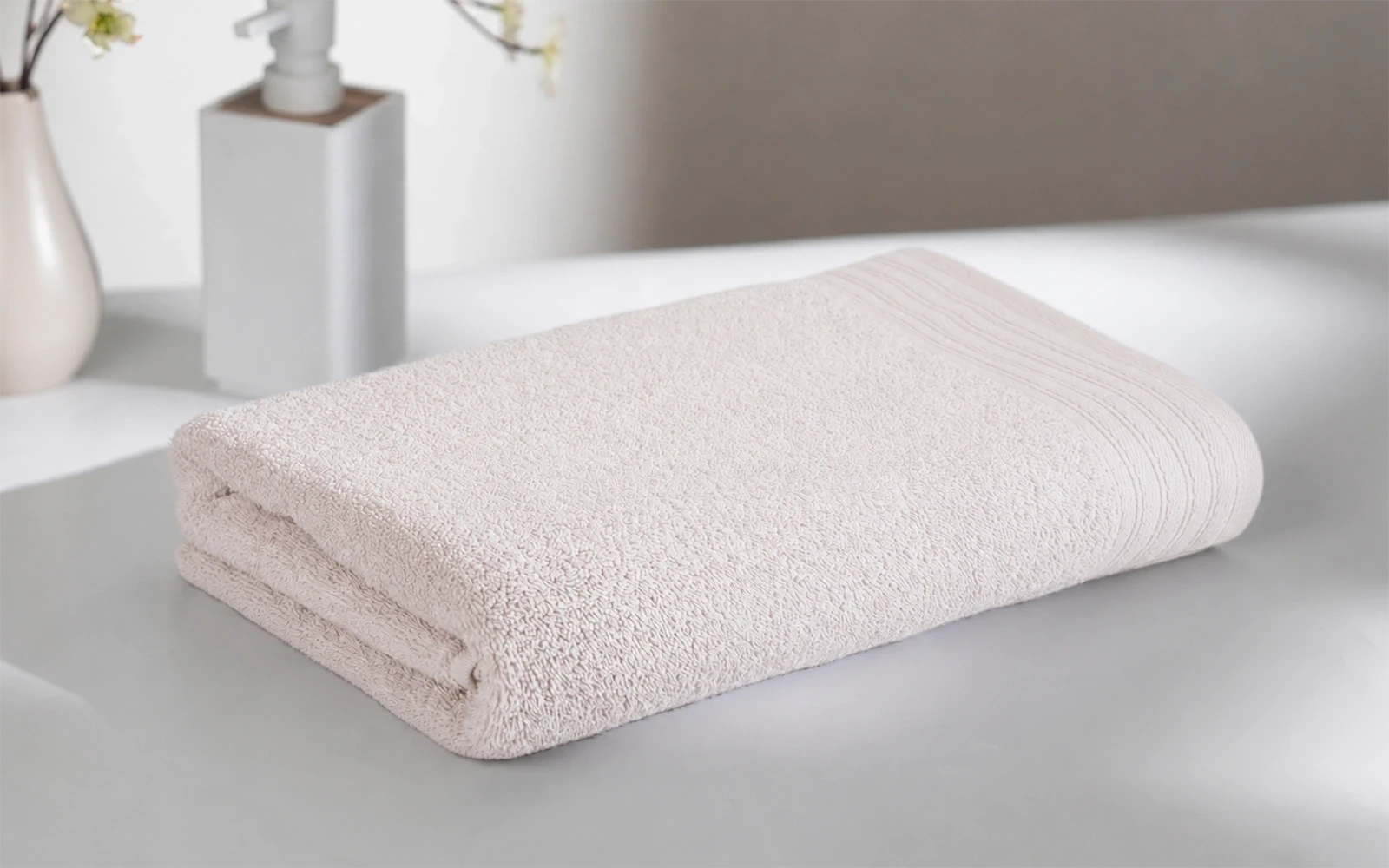 Al Saad Home Yasemen Cotton Towel 1 PC ( 90 x 150 ) - Off White