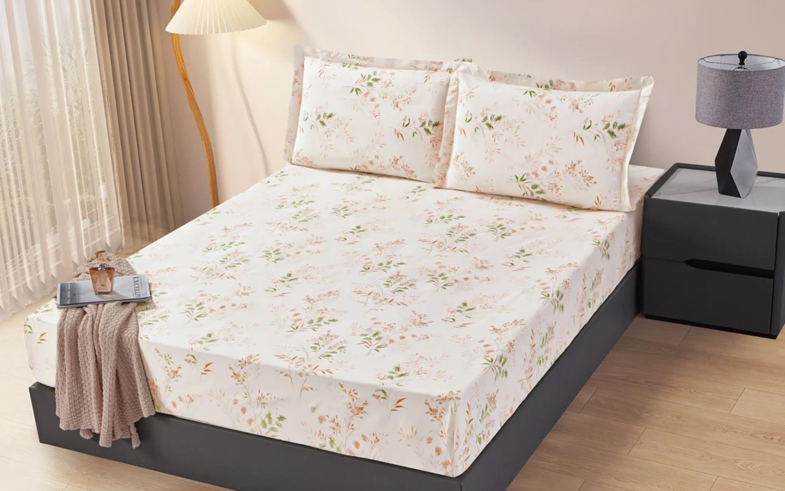 Casa Printed BedSheet Set 3 PCS - King Multi Color