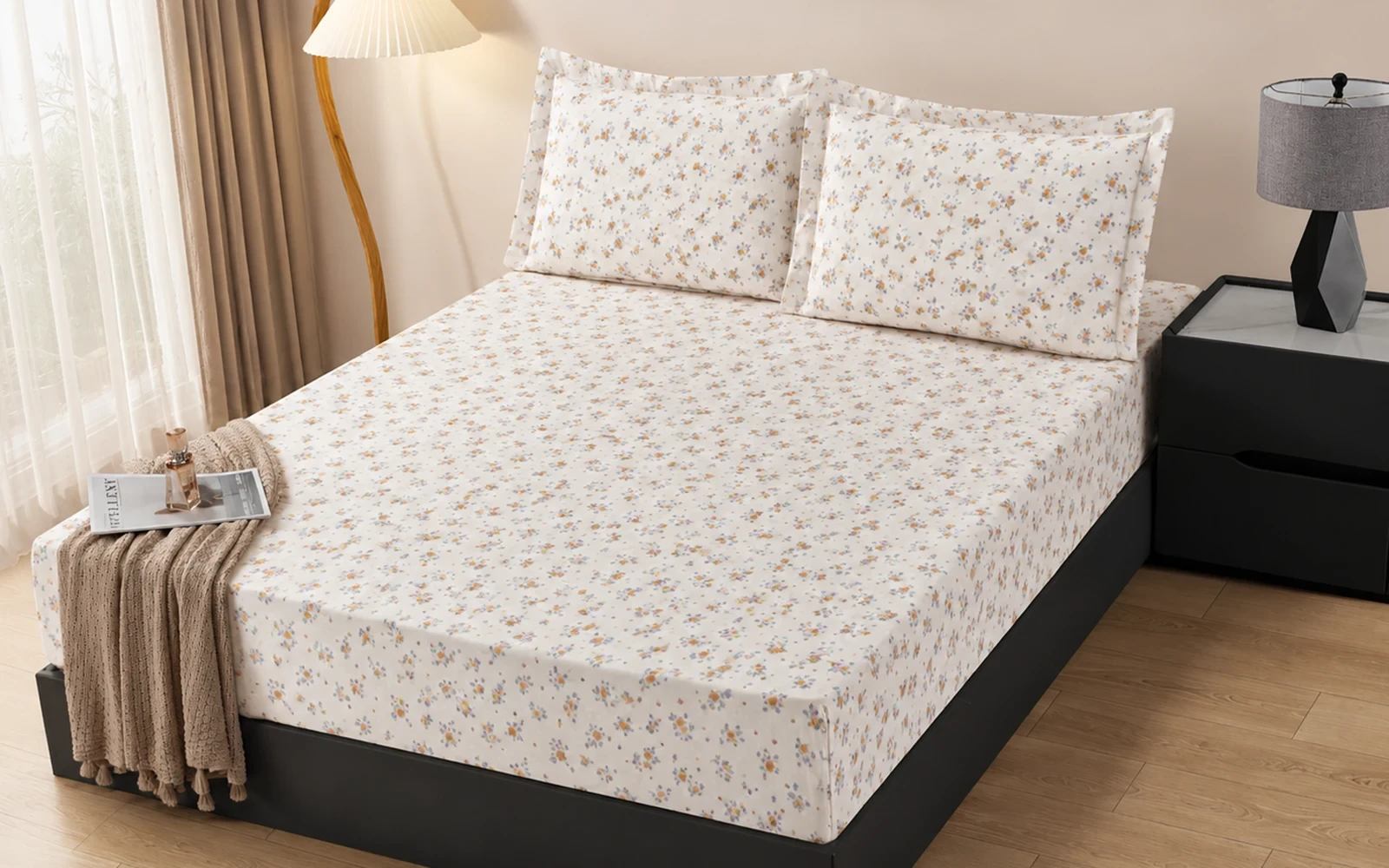 Casa Printed BedSheet Set 3 PCS - King Multi Color