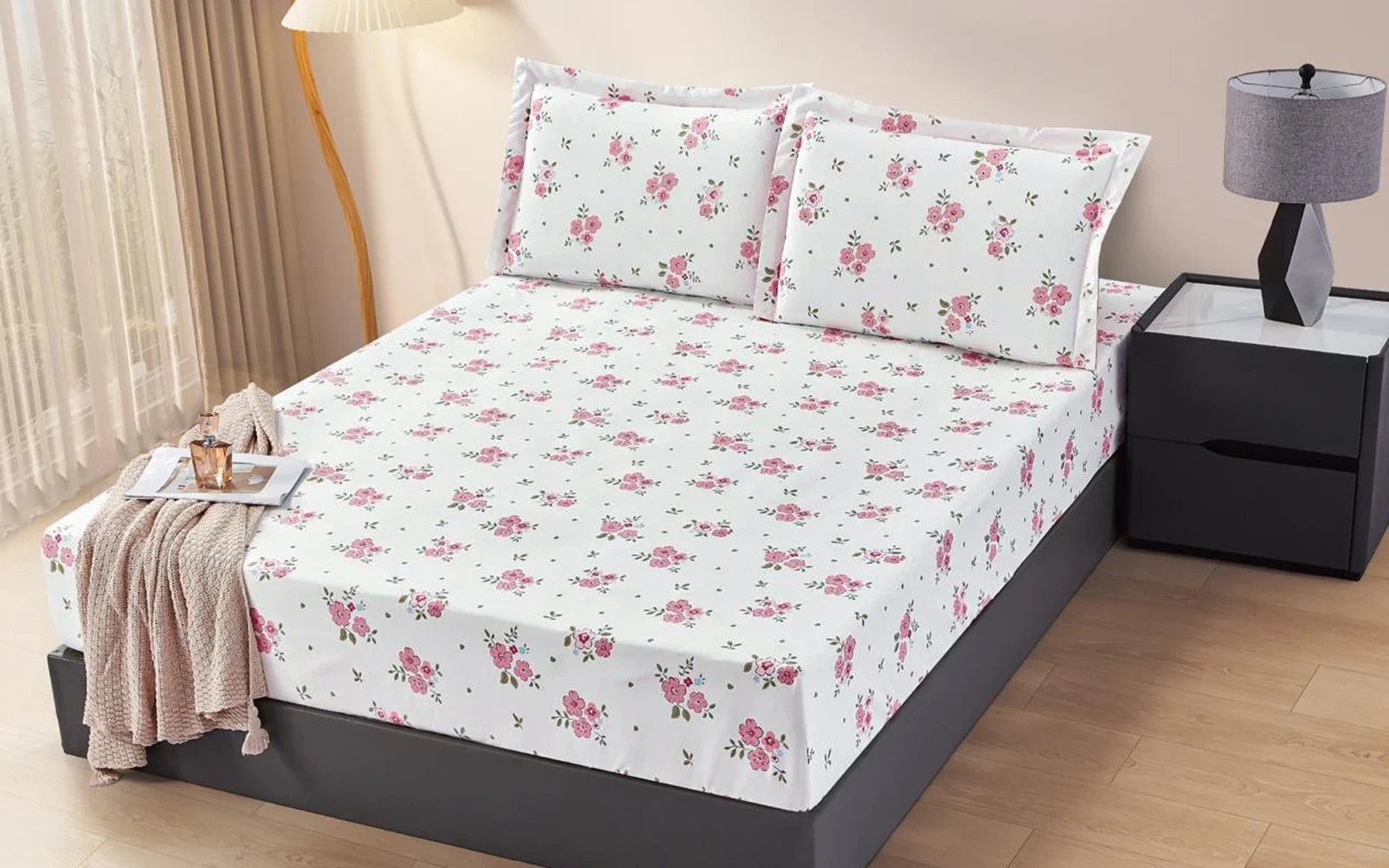 Casa Printed BedSheet Set 2 PCS - Single Multi Color