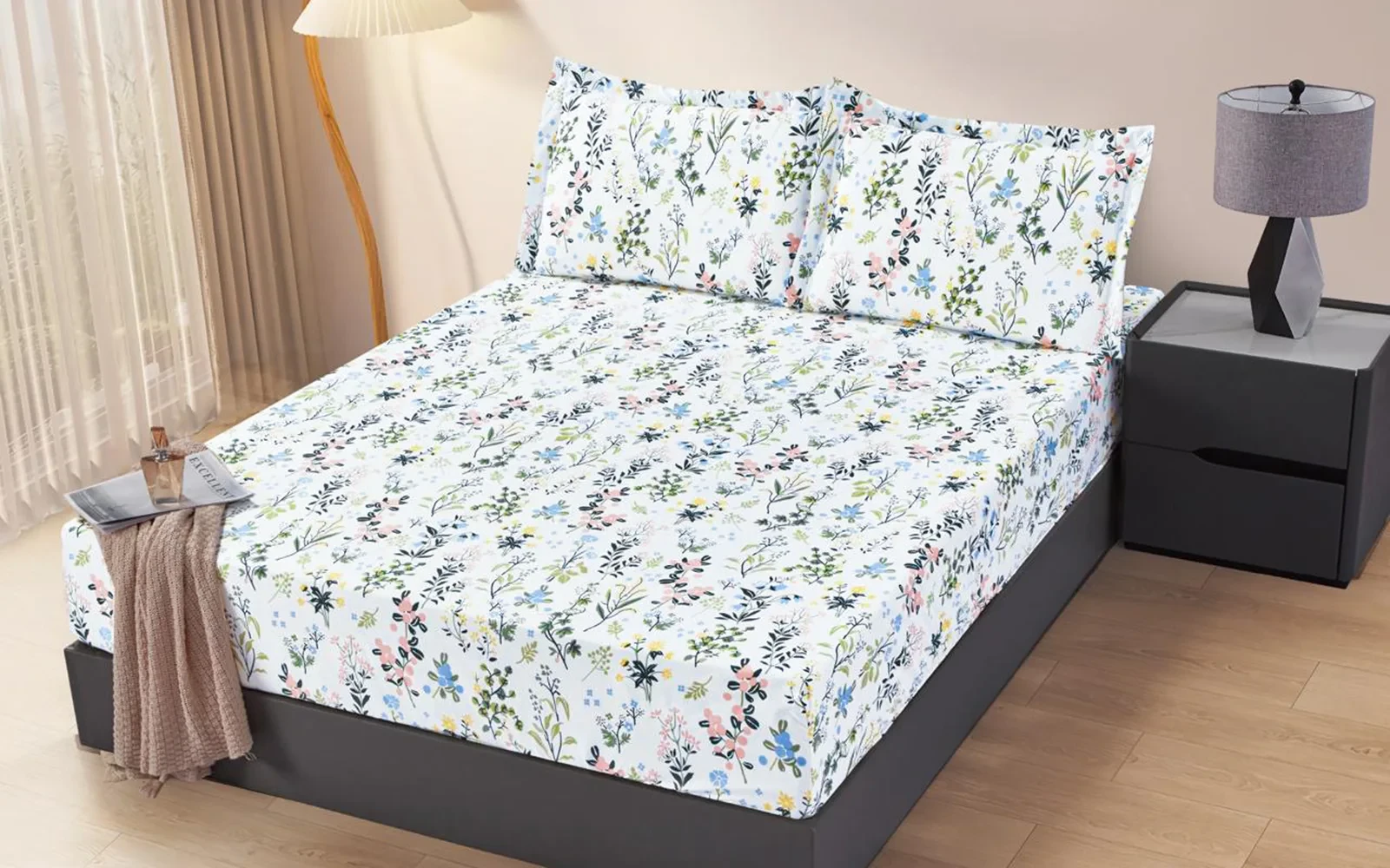 Casa Printed BedSheet Set 2 PCS - Single Multi Color