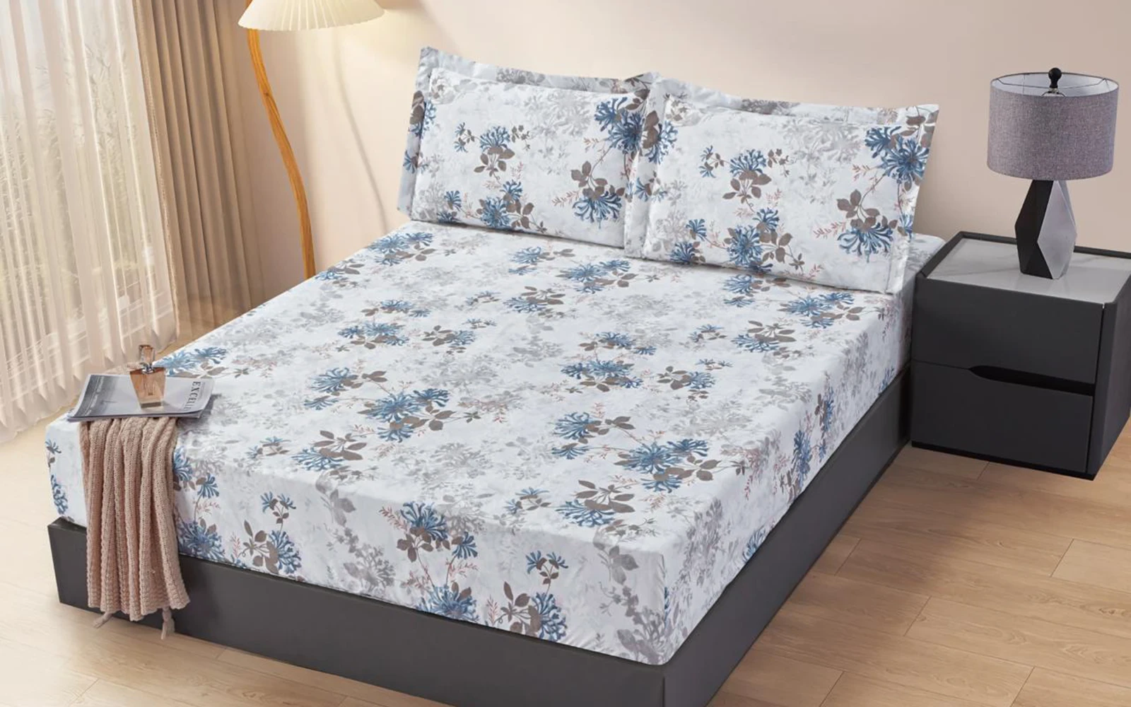 Casa Printed BedSheet Set 2 PCS - Single Multi Color