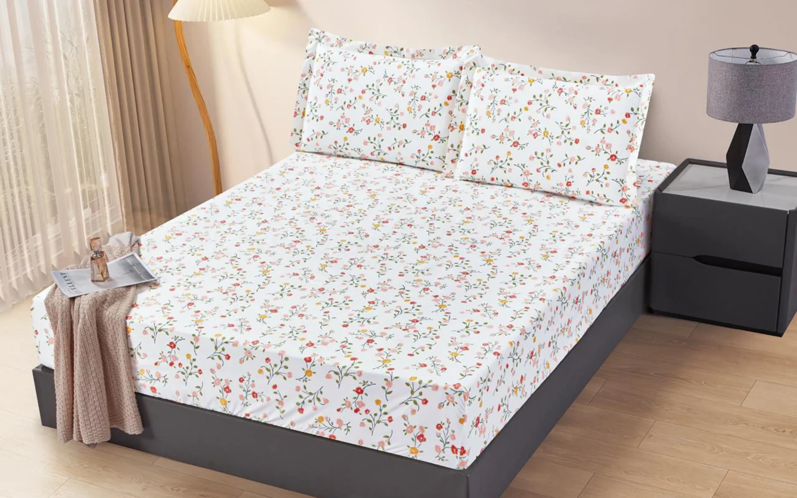 Casa Printed BedSheet Set 2 PCS - Single Multi Color