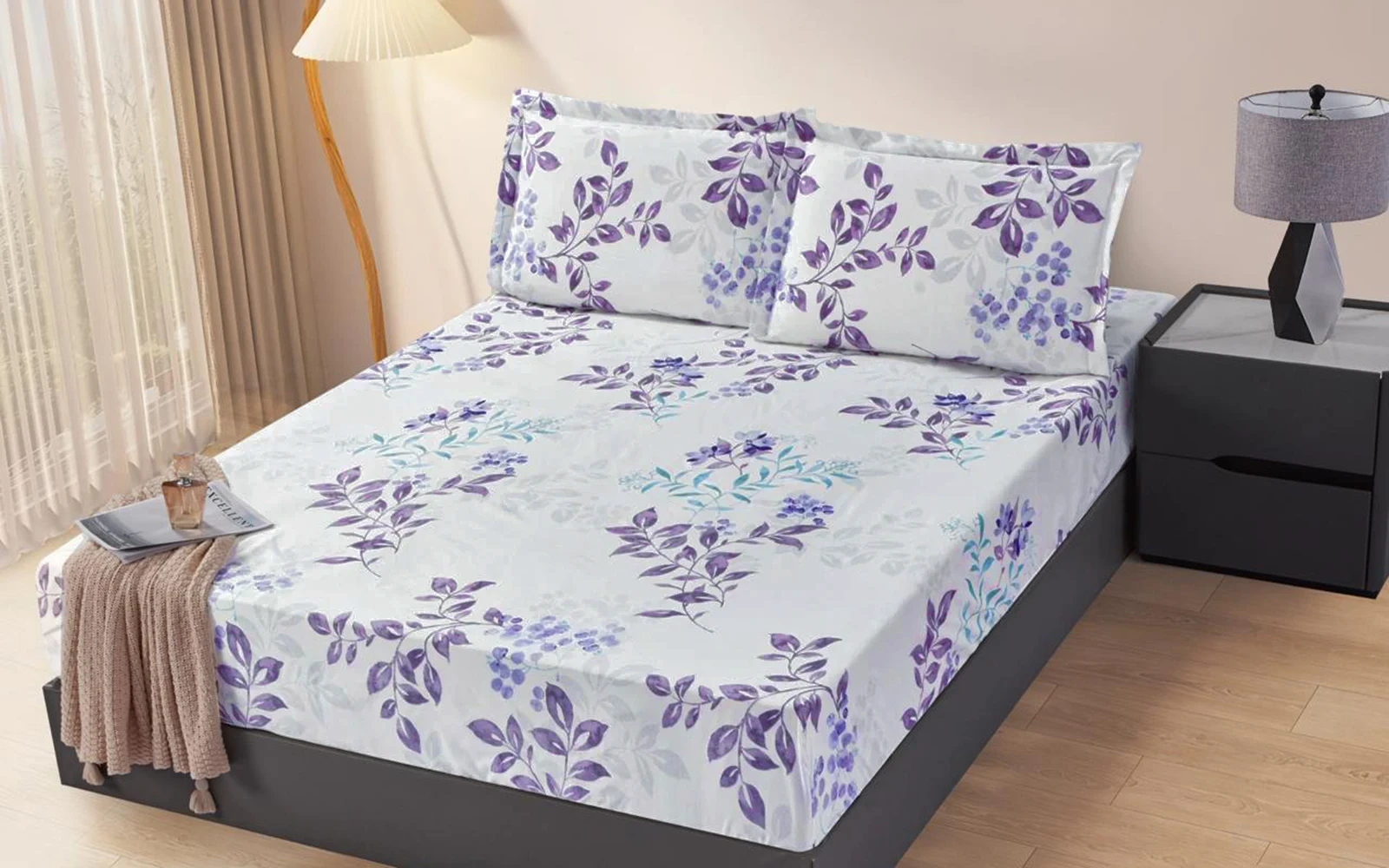 Casa Printed BedSheet Set 2 PCS - Single Multi Color