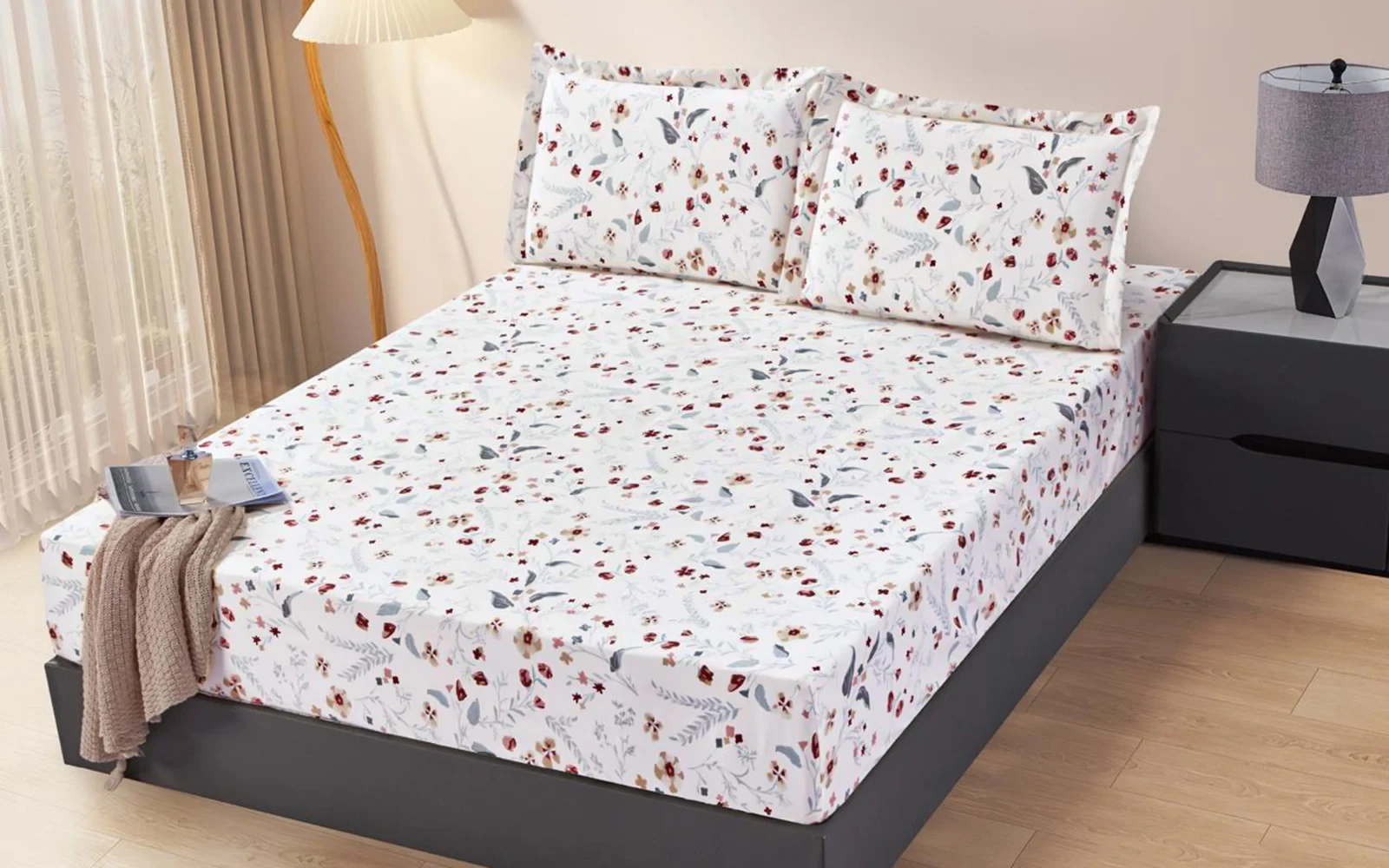 Casa Printed BedSheet Set 2 PCS - Single Multi Color