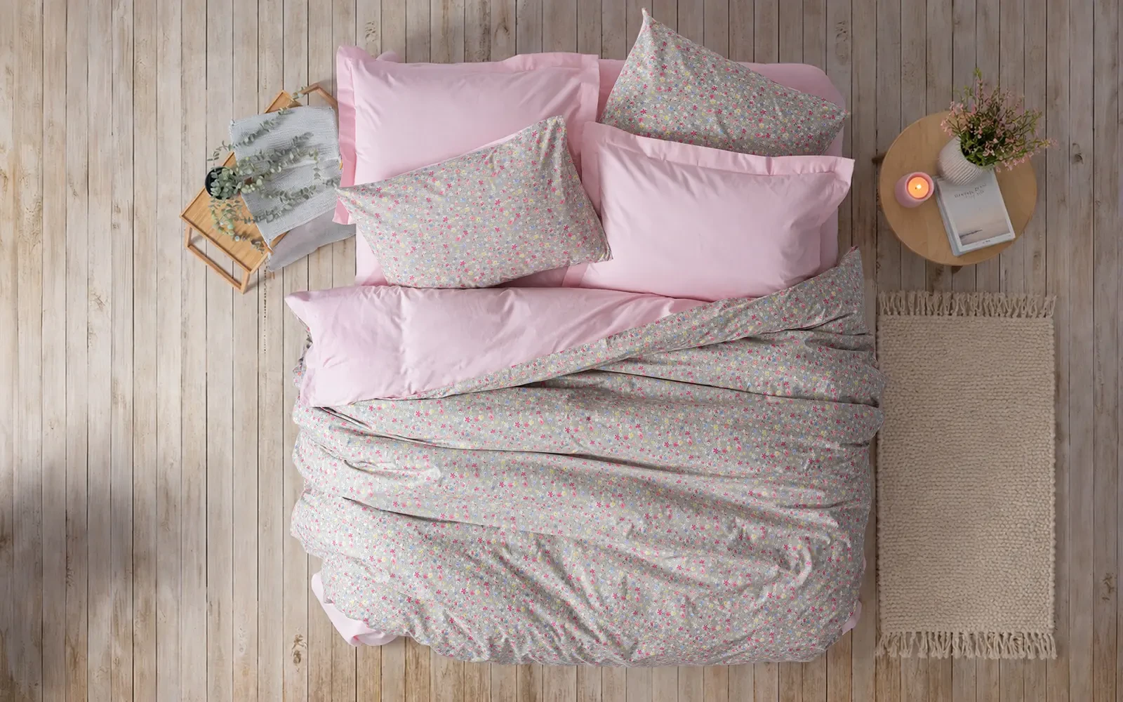 Al Saad Home Turkey Cotton Printed Comforter Bedding Set 6 PCS - King Multi Color