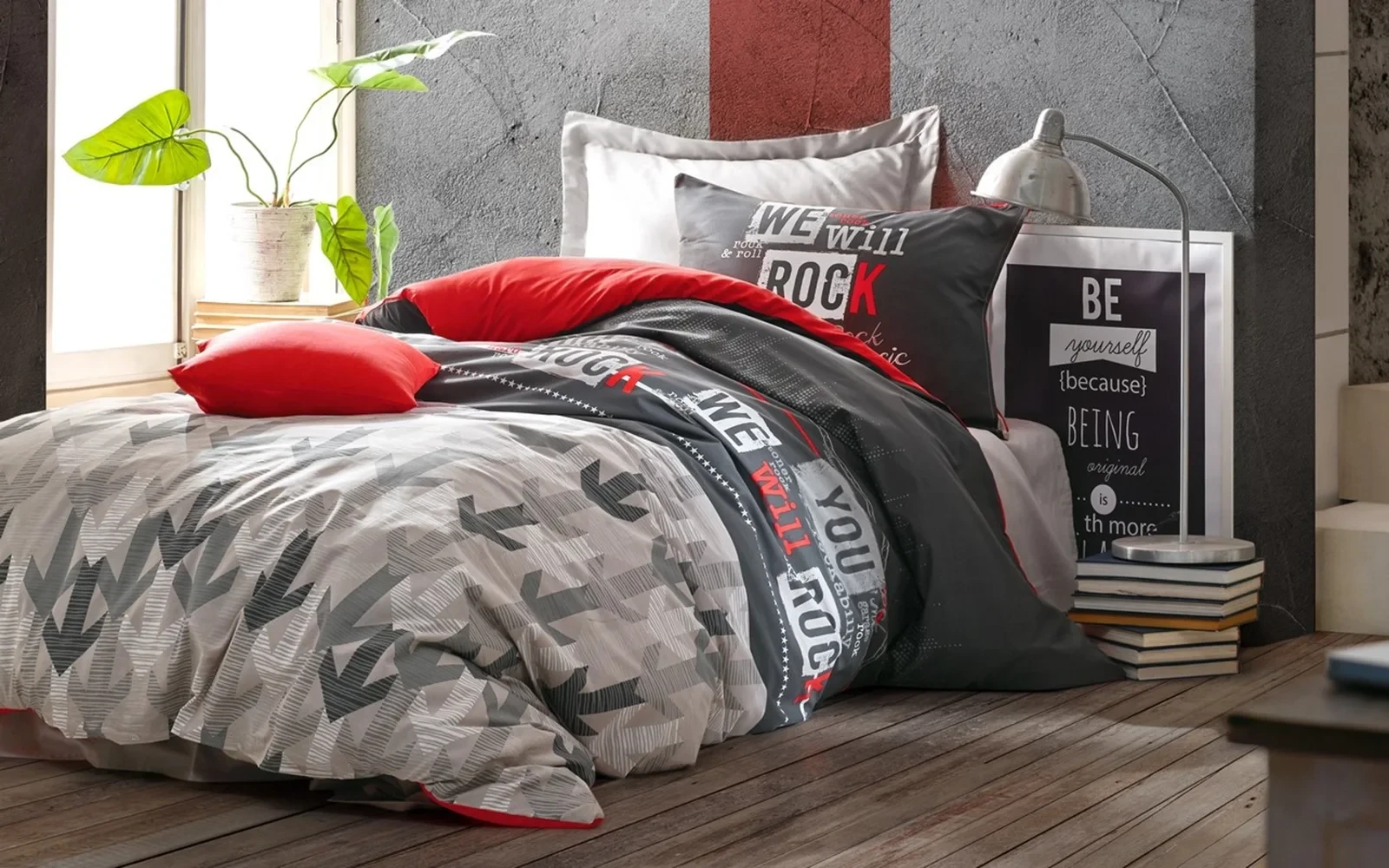 Turkey Cotton Printed Kids Comforter Bedding Set 4 PCS - Multi Color