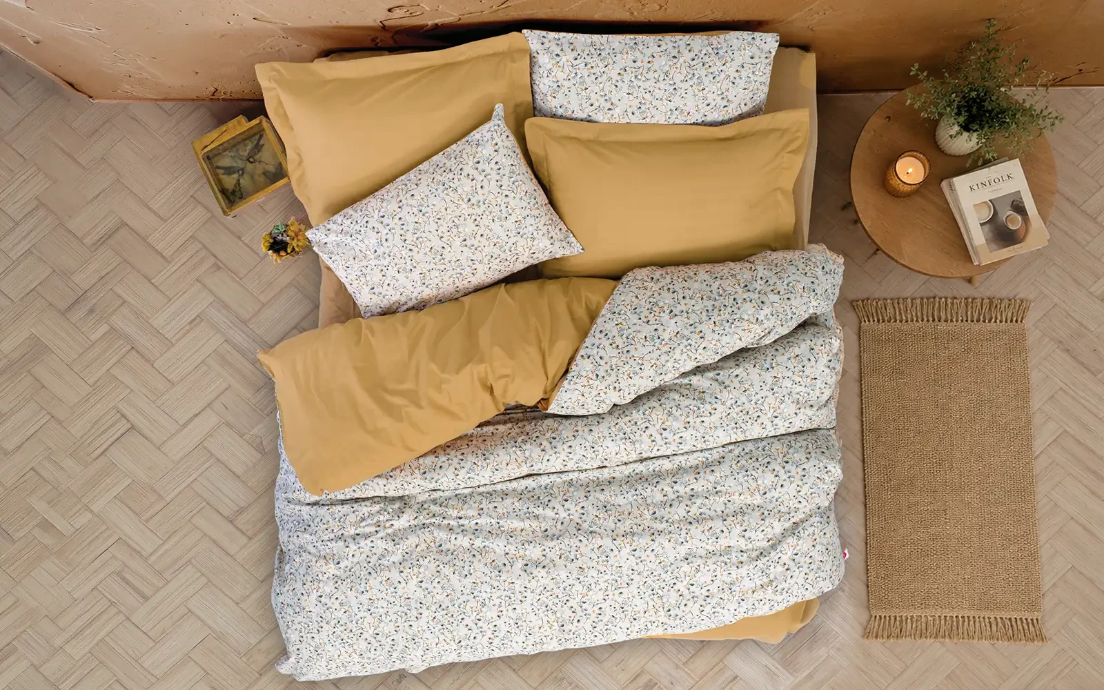 Al Saad Home Turkey Cotton Printed Comforter Bedding Set 4 PCS - Single Multi Color