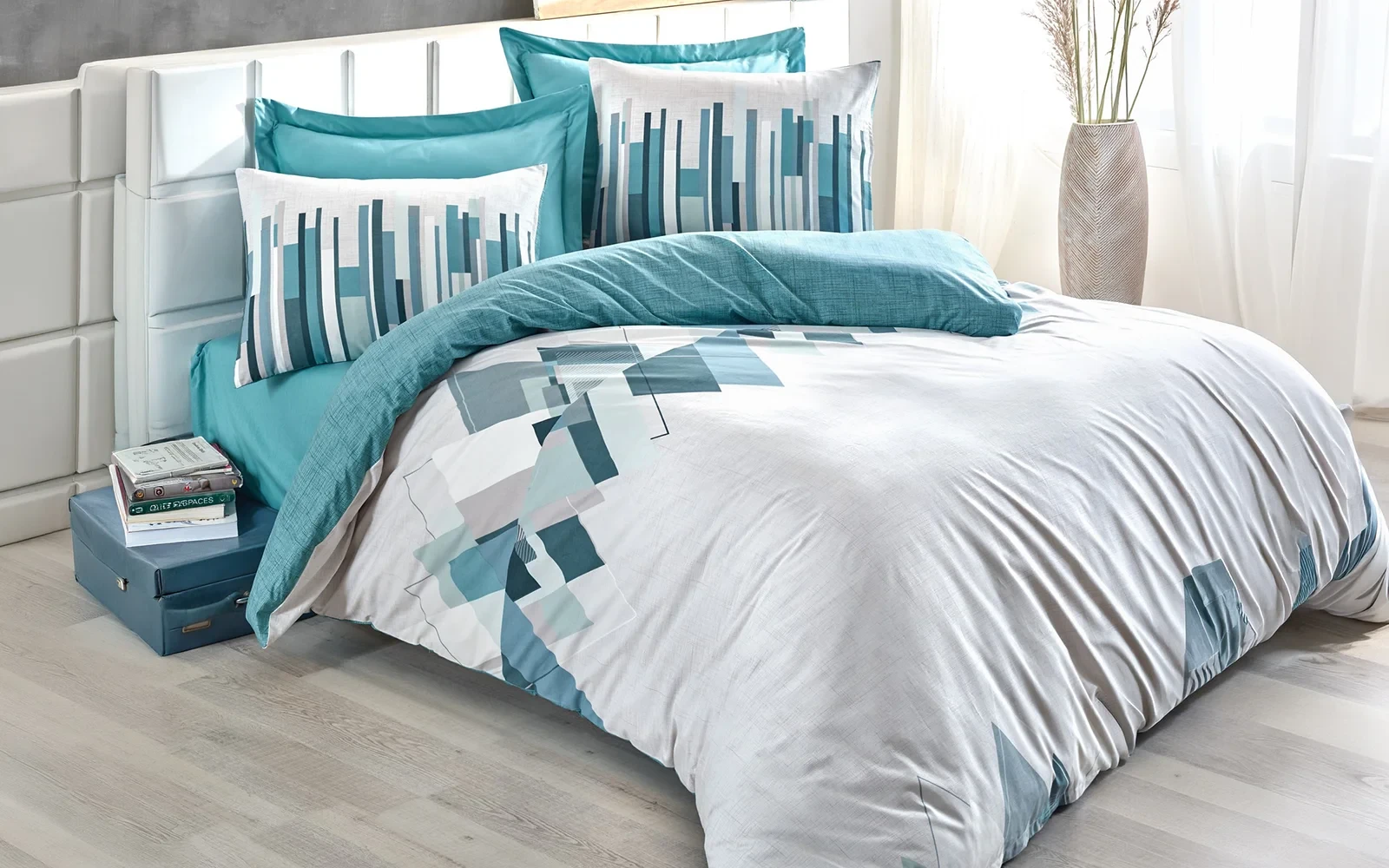 Al Saad Home Turkey Cotton Printed Comforter Bedding Set 4 PCS - Single Multi Color