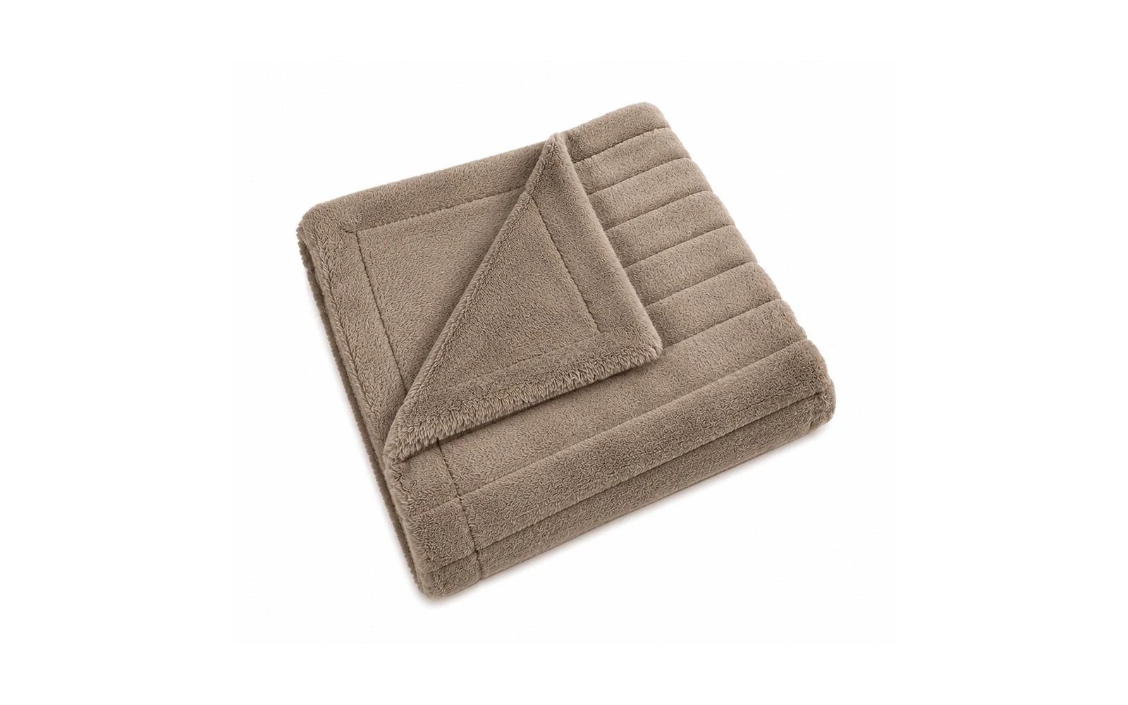 Al Saad Home Stripe Rabbit Fur Blanket - King Brown