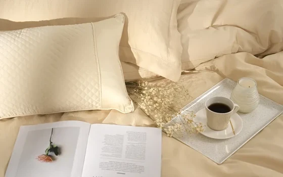 Posh Cotton Jacquard Comforter Bedding Set Box 8 PCS - King Beige