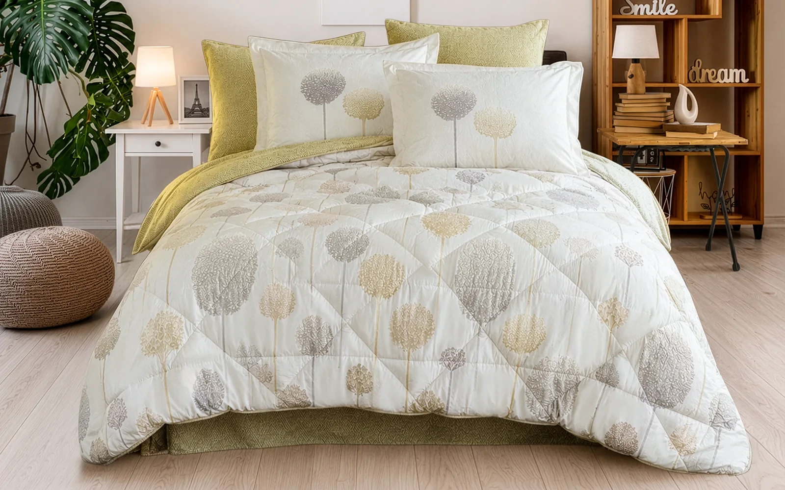 Al Saad Home Turkey Cotton Printed Comforter Bedding Set 4 PCS - Queen Multi Color