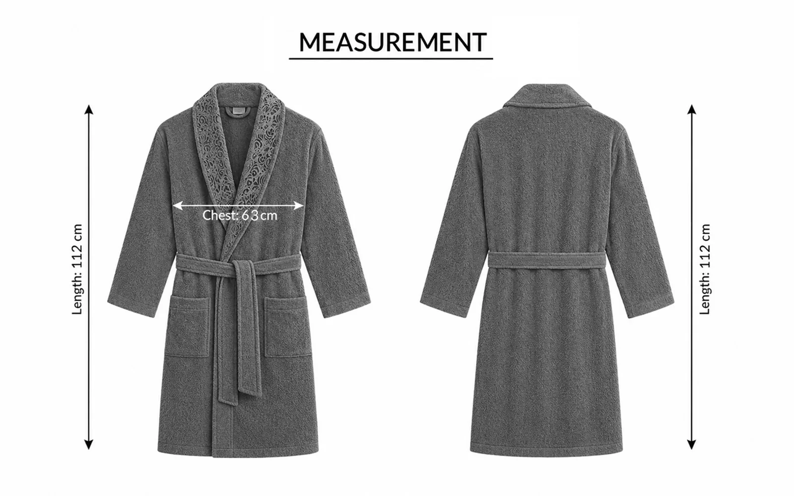 Al Saad Home Unisex Cotton Boucle Jacquard Luxury Bathrobe Set 6 PCS - Off White & Pink