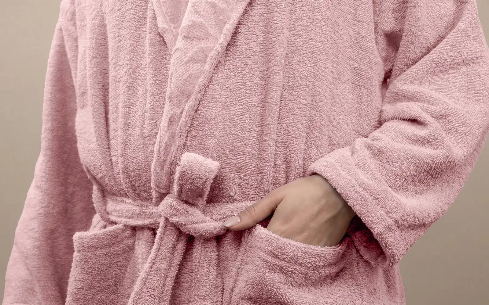 Al Saad Home Unisex Cotton Elite Velvet Jacquard Luxury Bathrobe Set 6 PCS - Grey & Pink