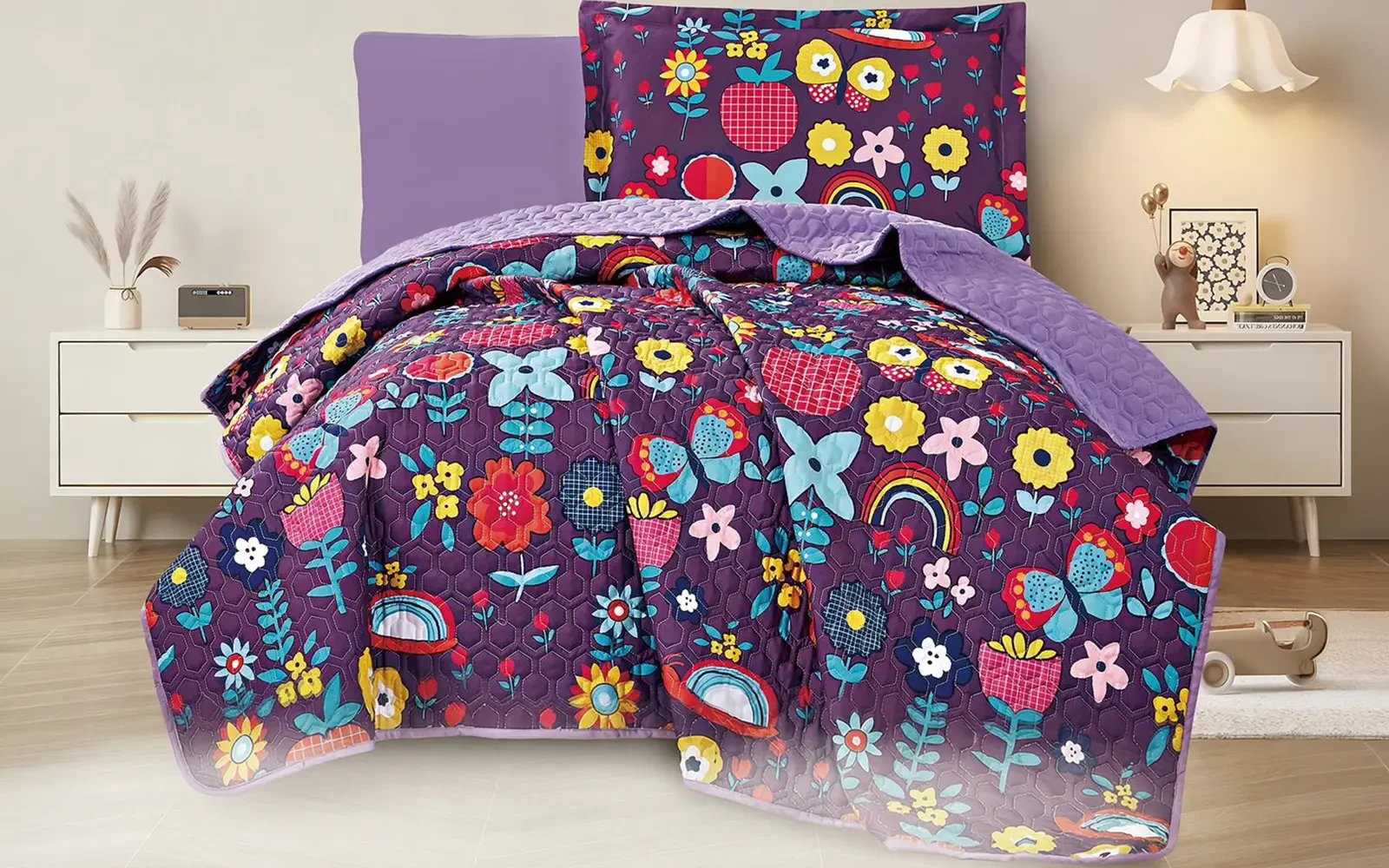 Fero Kids BedSpread 4 PCS - Multi Color