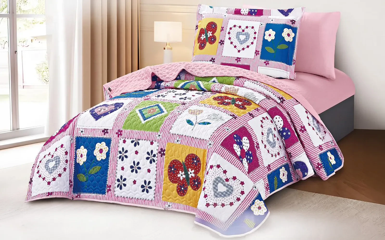 Fero Kids BedSpread 4 PCS - Multi Color