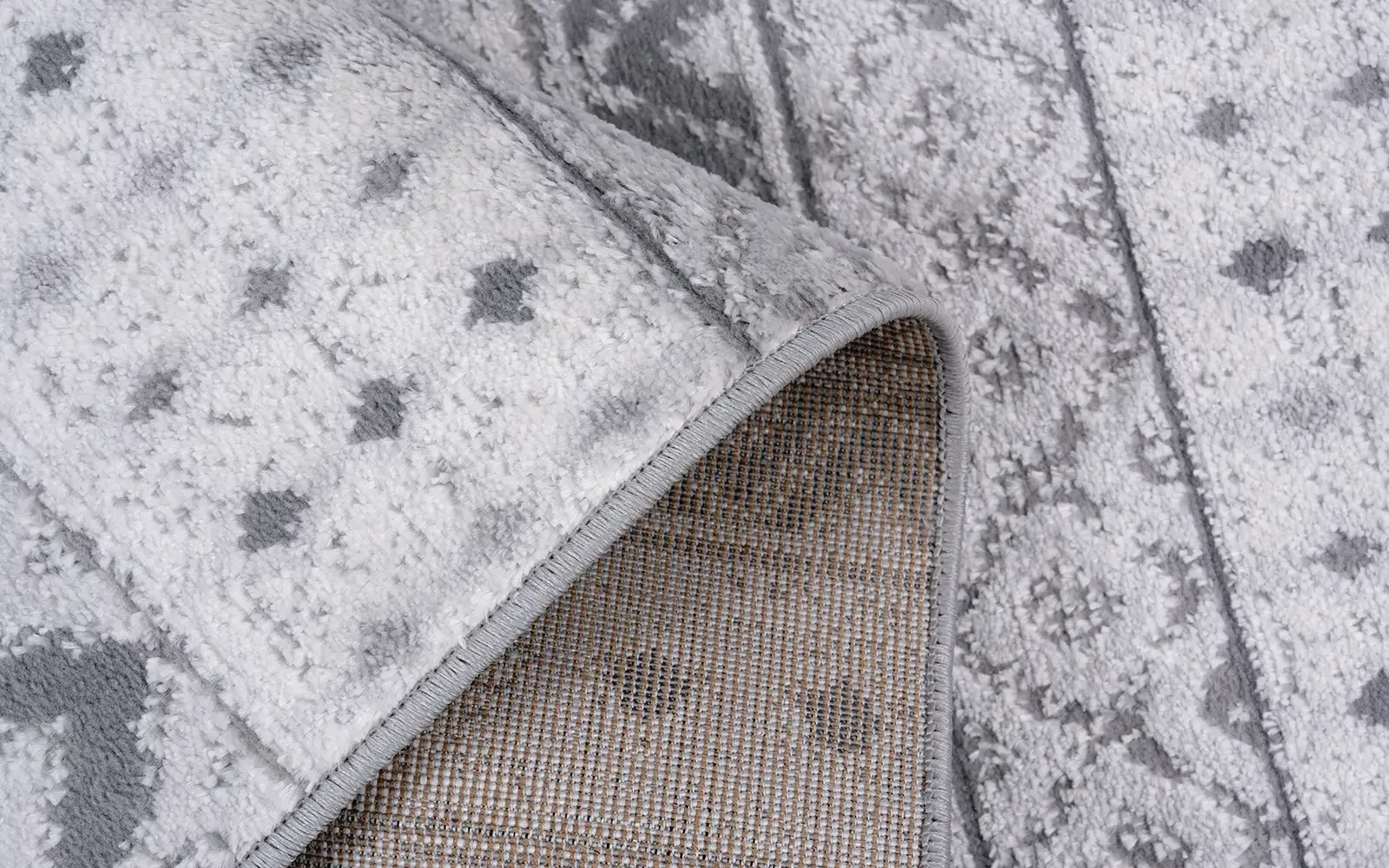 Meltem Premium Carpet - ( 250 X 350 ) cm Grey & White
