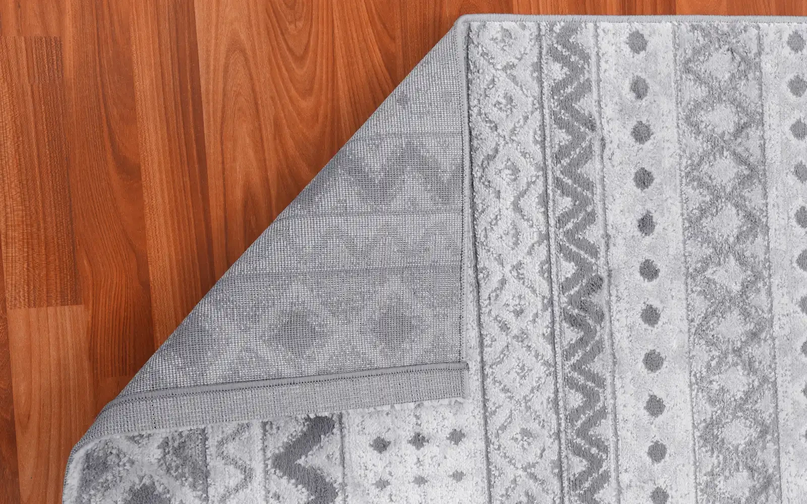 Meltem Premium Carpet - ( 250 X 350 ) cm Grey & White