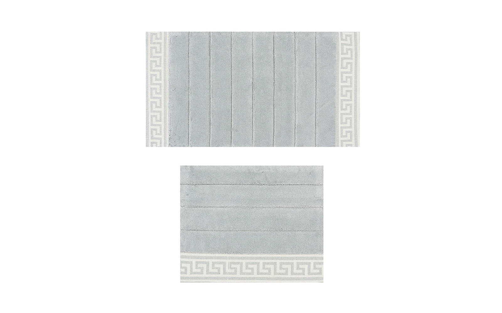 Armada Cotton Turkey Bath mat 2 PC - L.Grey & Cream